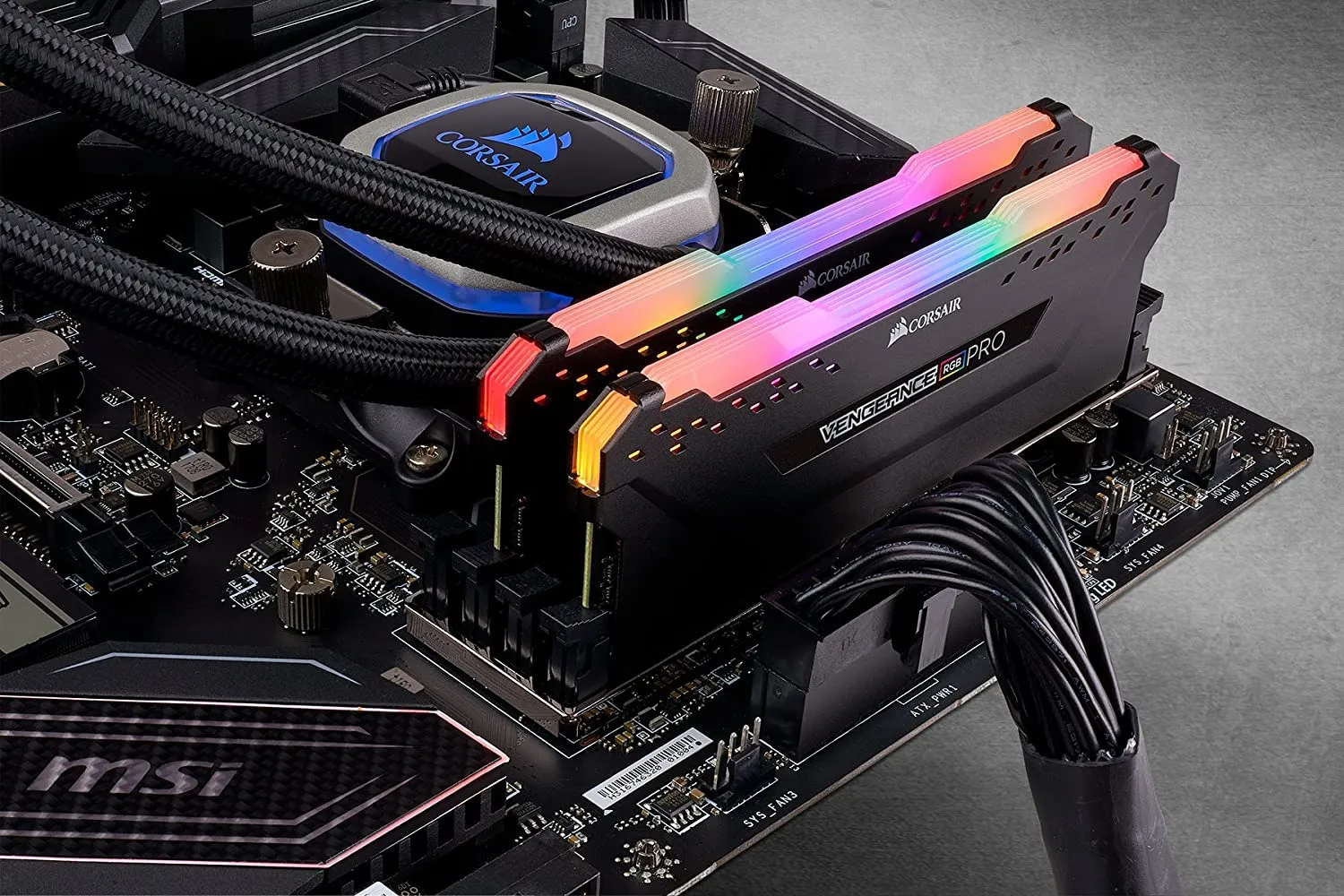 Corsair Vengeance RGB Pro 16GB Memory Kit (2 x 8GB), DDR4, 3200MHz (PC4-25600), CL16, XMP 2.0, Black