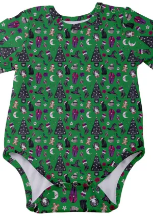 Creepy Christmas Baby Short Sleeve Bodysuit