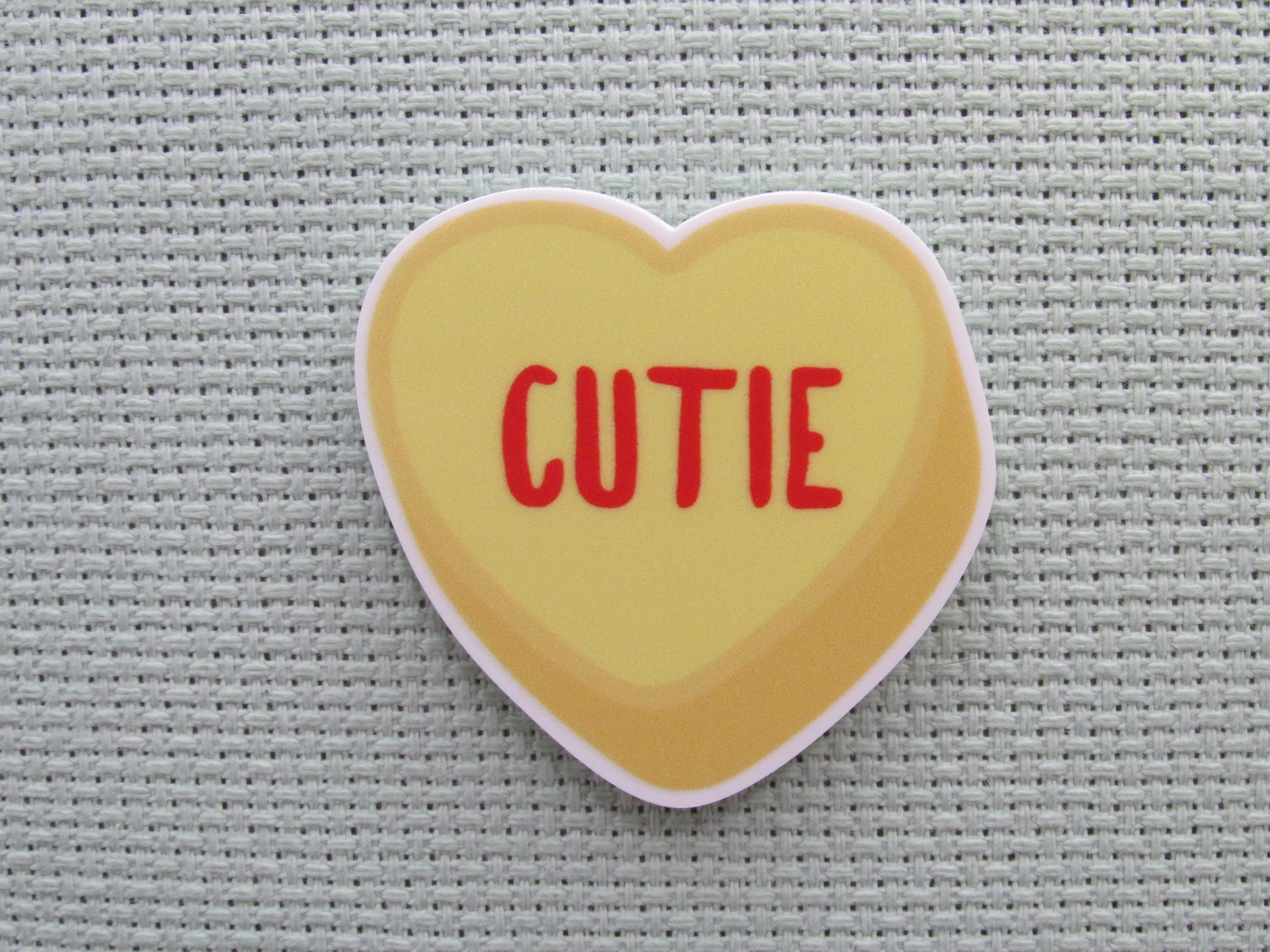 Cutie Conversation Heart Needle Minder, Cover Minder, Magnet LAST ONE!