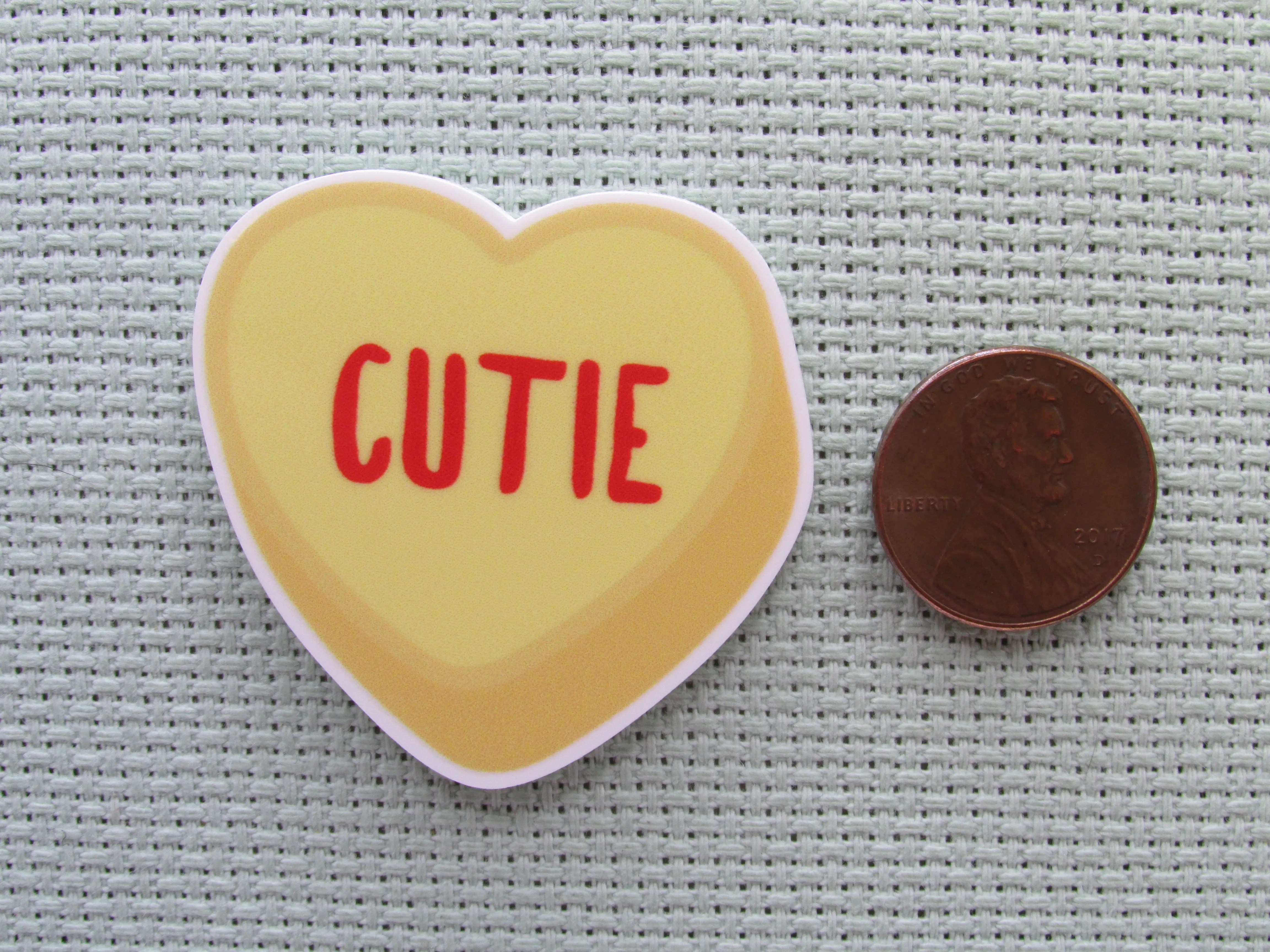 Cutie Conversation Heart Needle Minder, Cover Minder, Magnet LAST ONE!