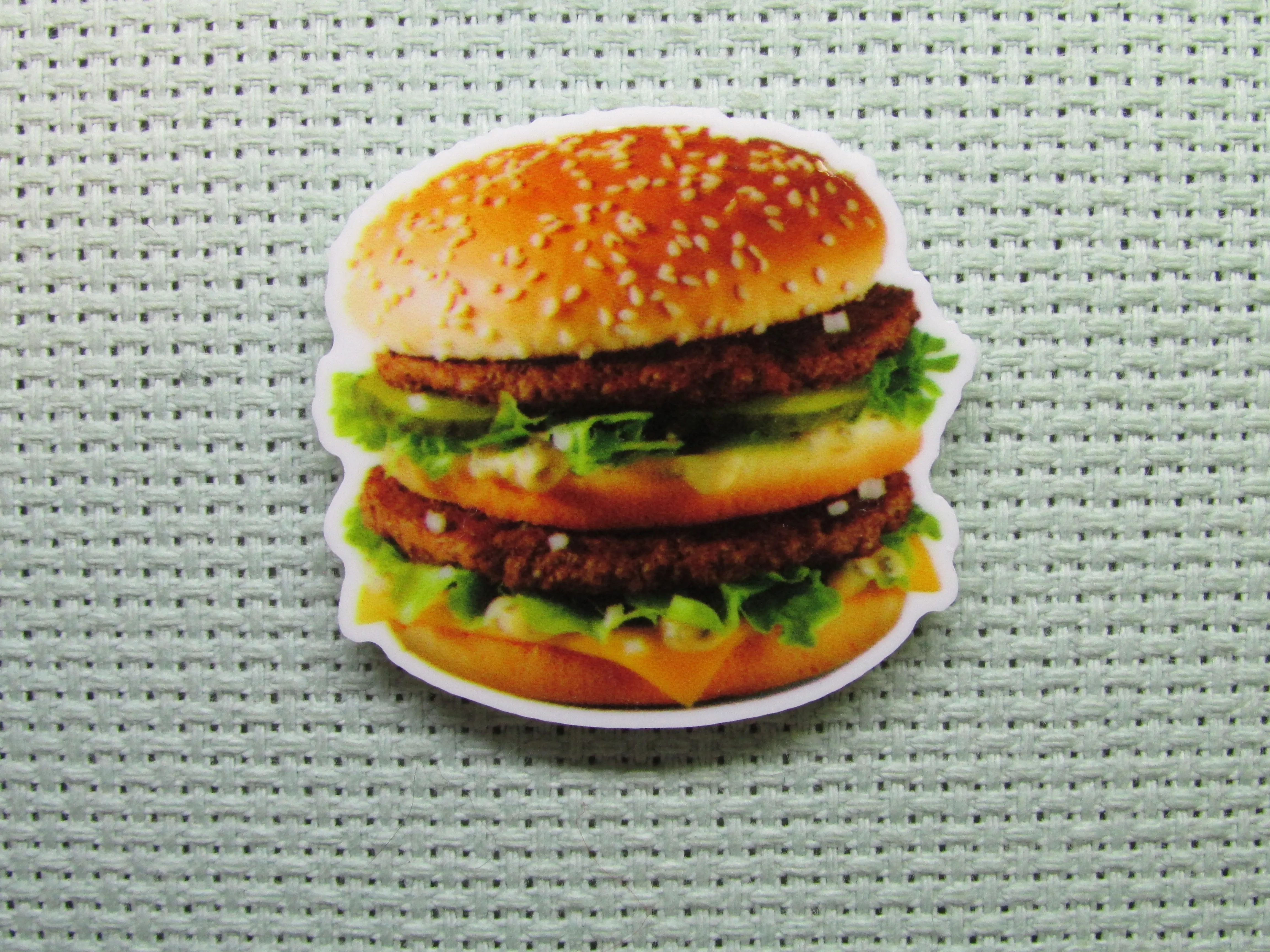 Double Cheeseburger Needle Minder, Cover Minder, Magnet LAST ONE!