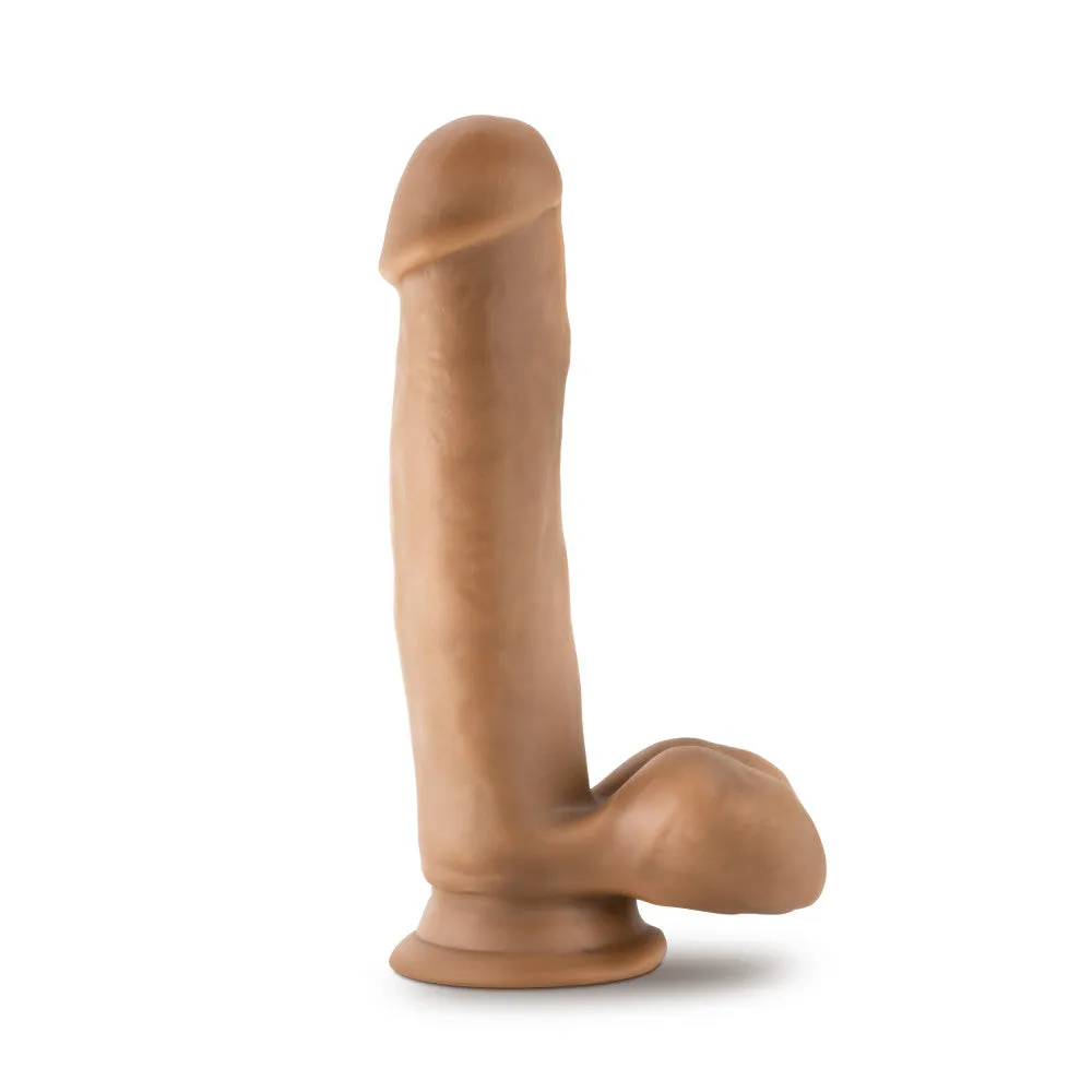 Dr. Skin By Blush® | Dr. Mark 7 Inch Long Dildo with Suction Cup & Balls Tan