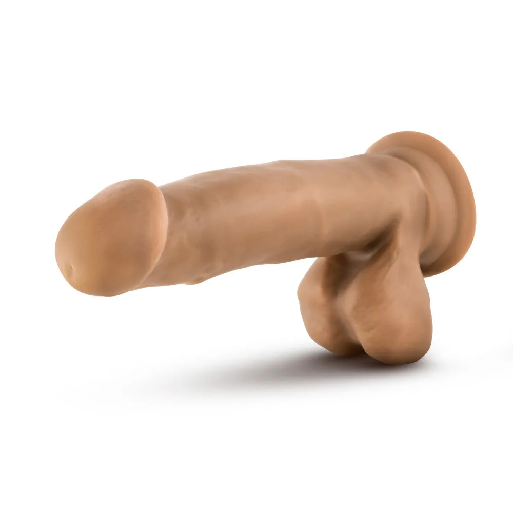 Dr. Skin By Blush® | Dr. Mark 7 Inch Long Dildo with Suction Cup & Balls Tan