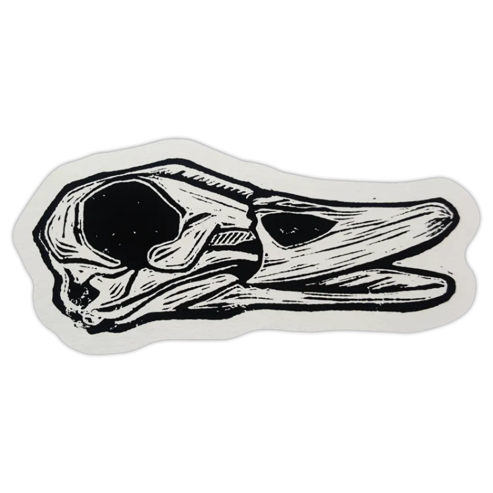 Duck skull sticker