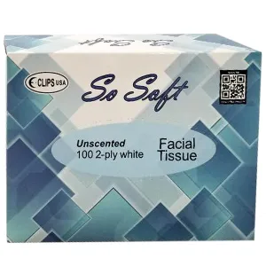 Facial Tissue Unscented - 2 Ply, 100-Count per Box