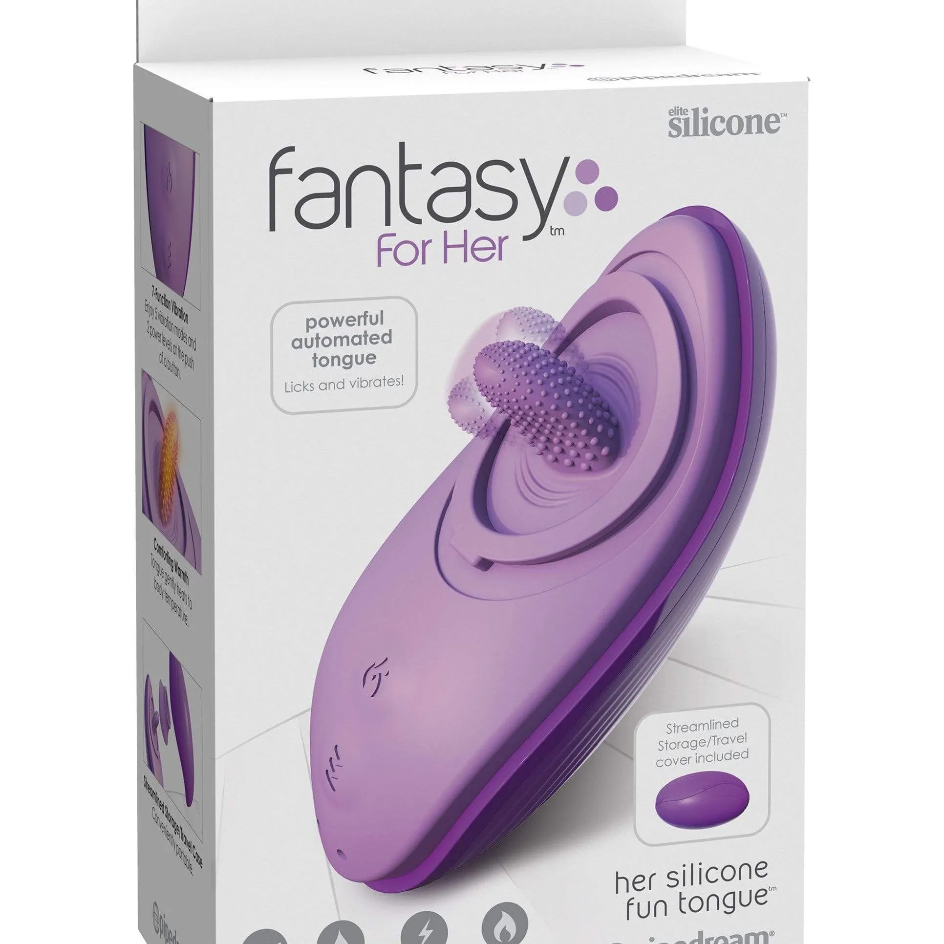 Fantasy For Her Silicone Warming Vibrating Fun Tongue