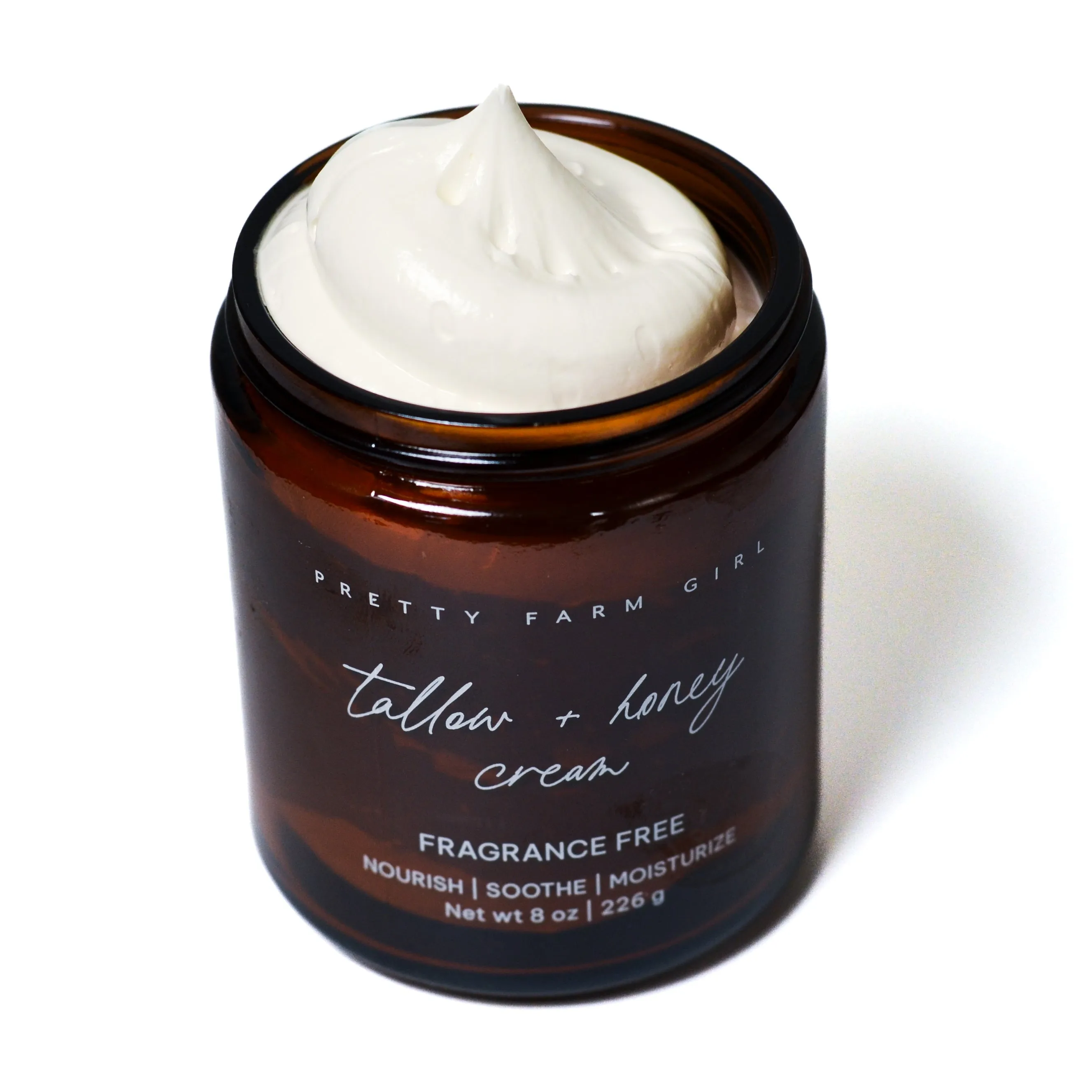 Fragrance Free Tallow   Honey Cream for Sensitive Skin