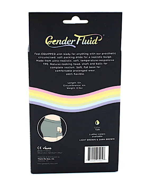 Gender Fluid 5″ ''Equipped'' Soft Packer –Tan