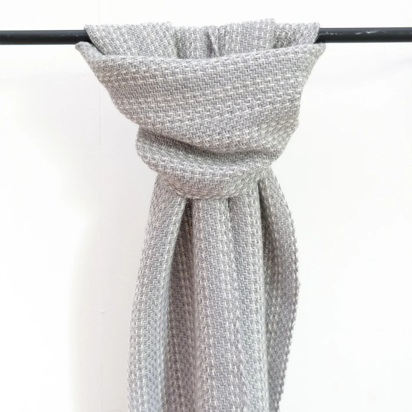 Gray Haze Handwoven Alpaca Scarf