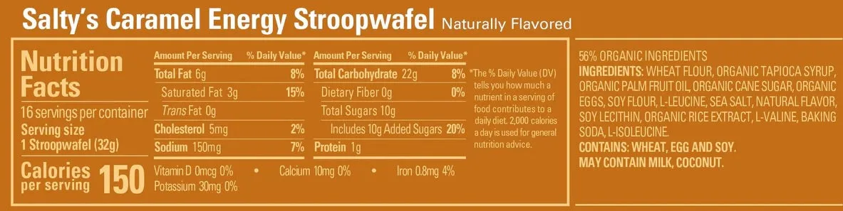 GU Energy Stroopwafel Dutch Style Waffle Pre-Workout Nutrition