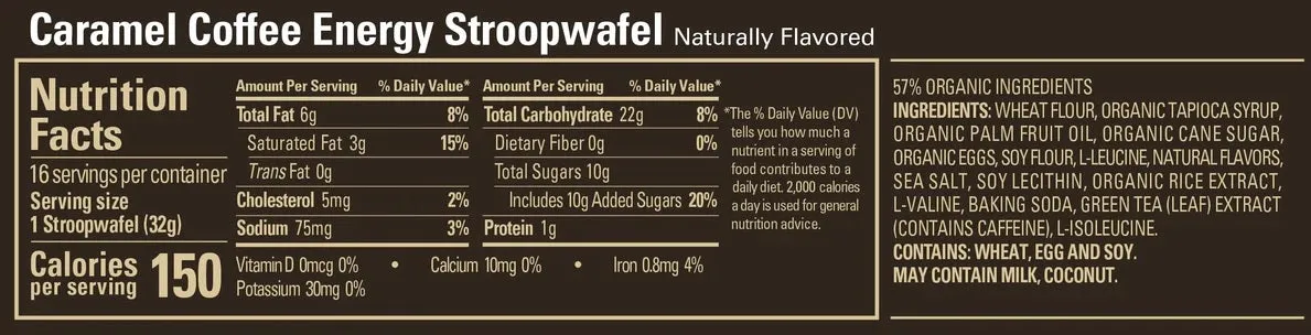 GU Energy Stroopwafel Dutch Style Waffle Pre-Workout Nutrition