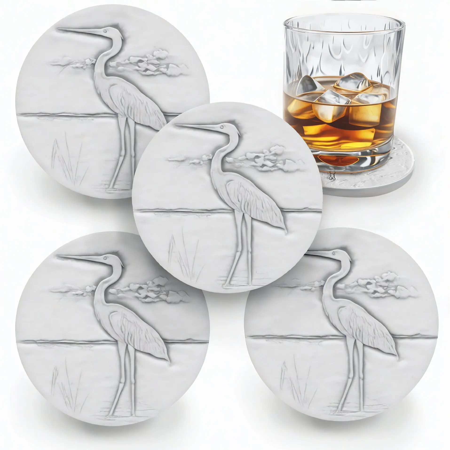 Heron Drink Coasters