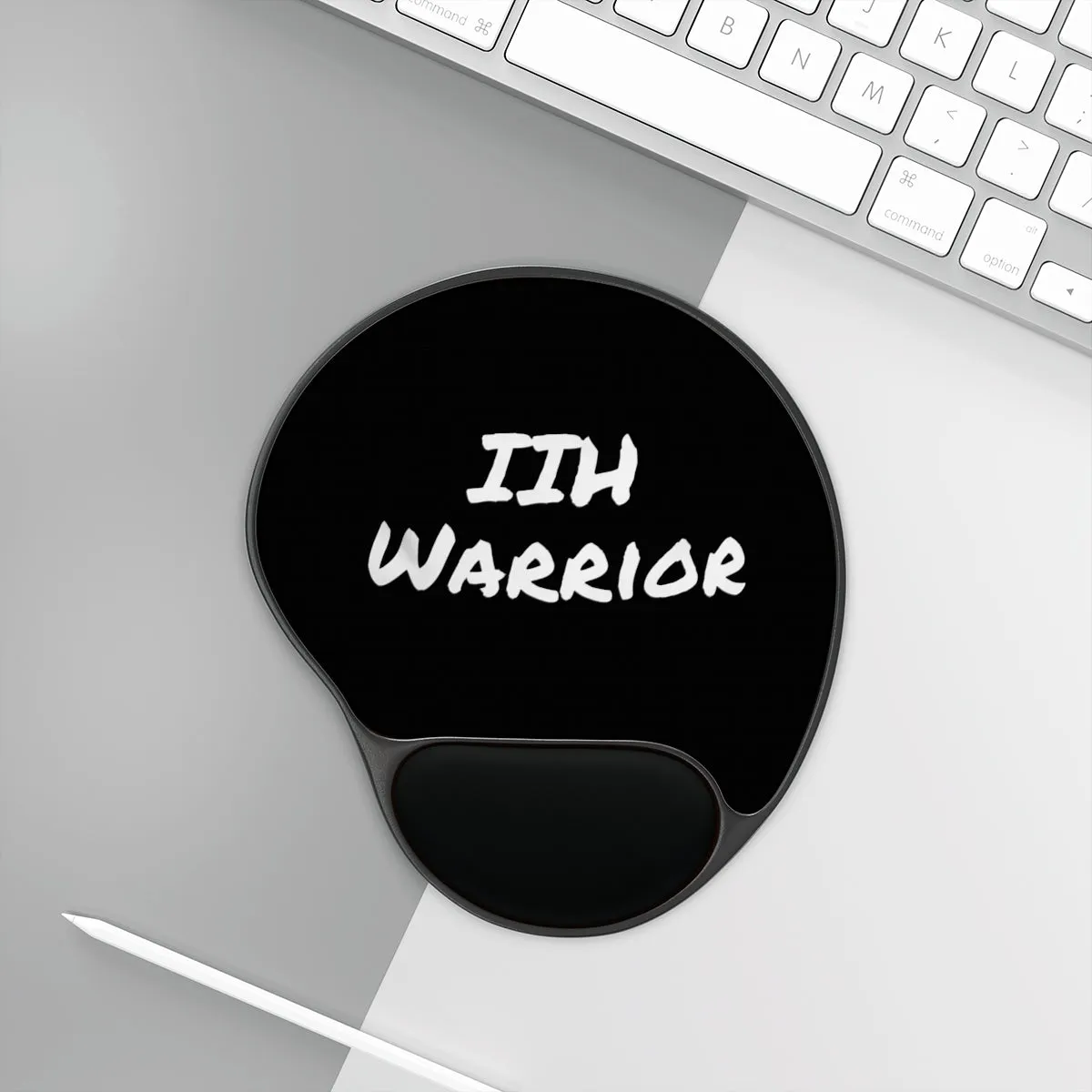 IIH Warrior -Black and White- Mouse Pad With Wrist Rest