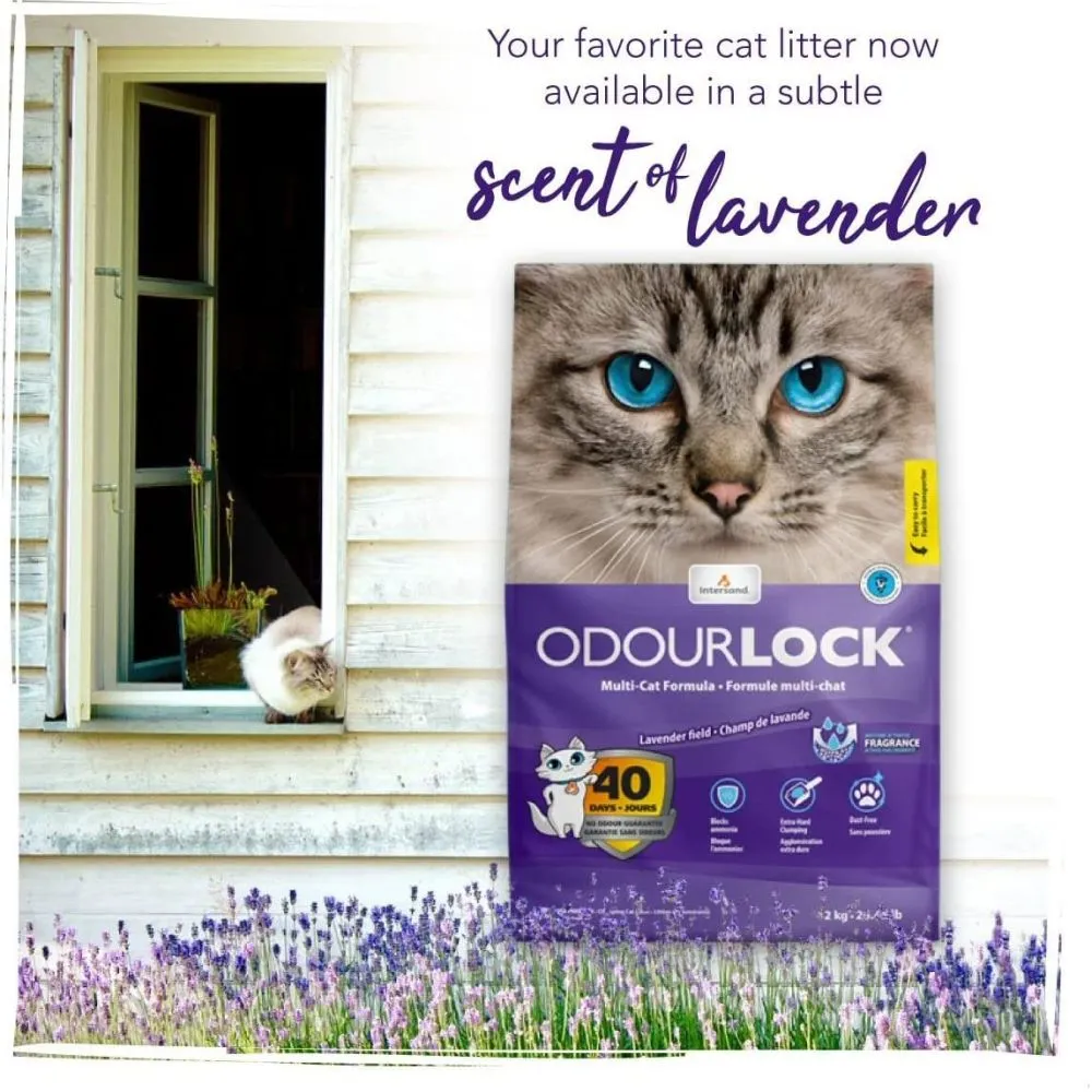 Intersand Odourlock 12kg Lavender Field Cat Litter