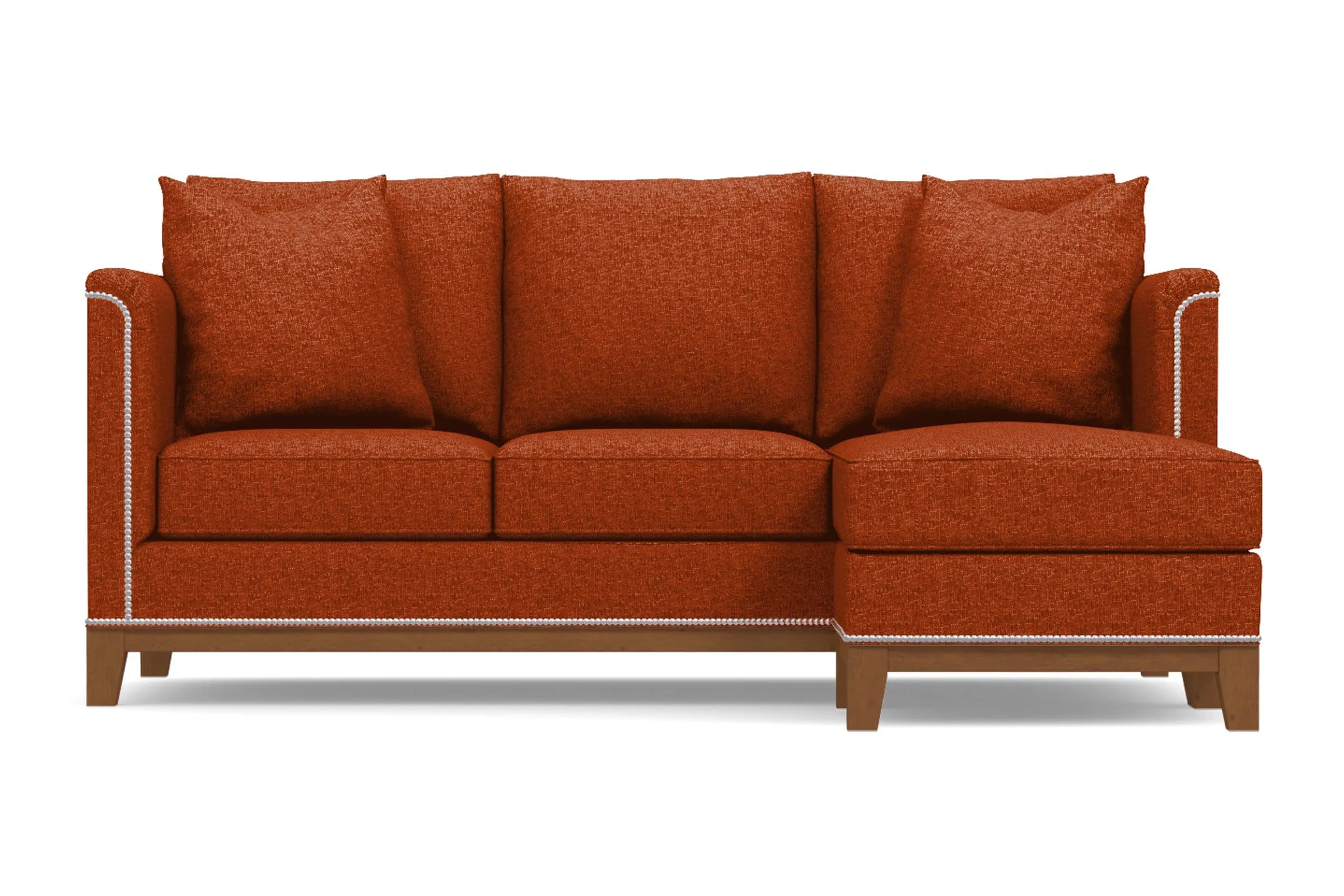 La Brea Reversible Chaise Sleeper Sofa Bed :: Leg Finish: Pecan / Sleeper Option: Memory Foam Mattress