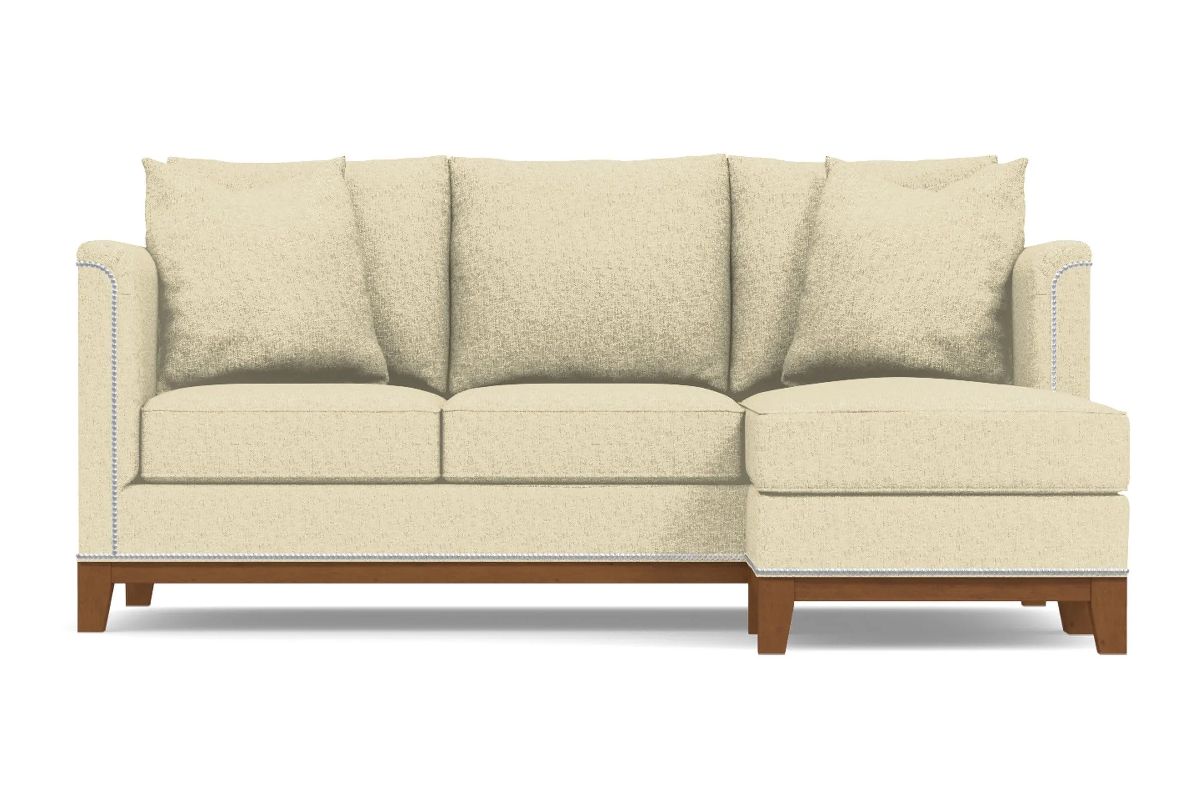 La Brea Reversible Chaise Sleeper Sofa Bed :: Leg Finish: Pecan / Sleeper Option: Memory Foam Mattress