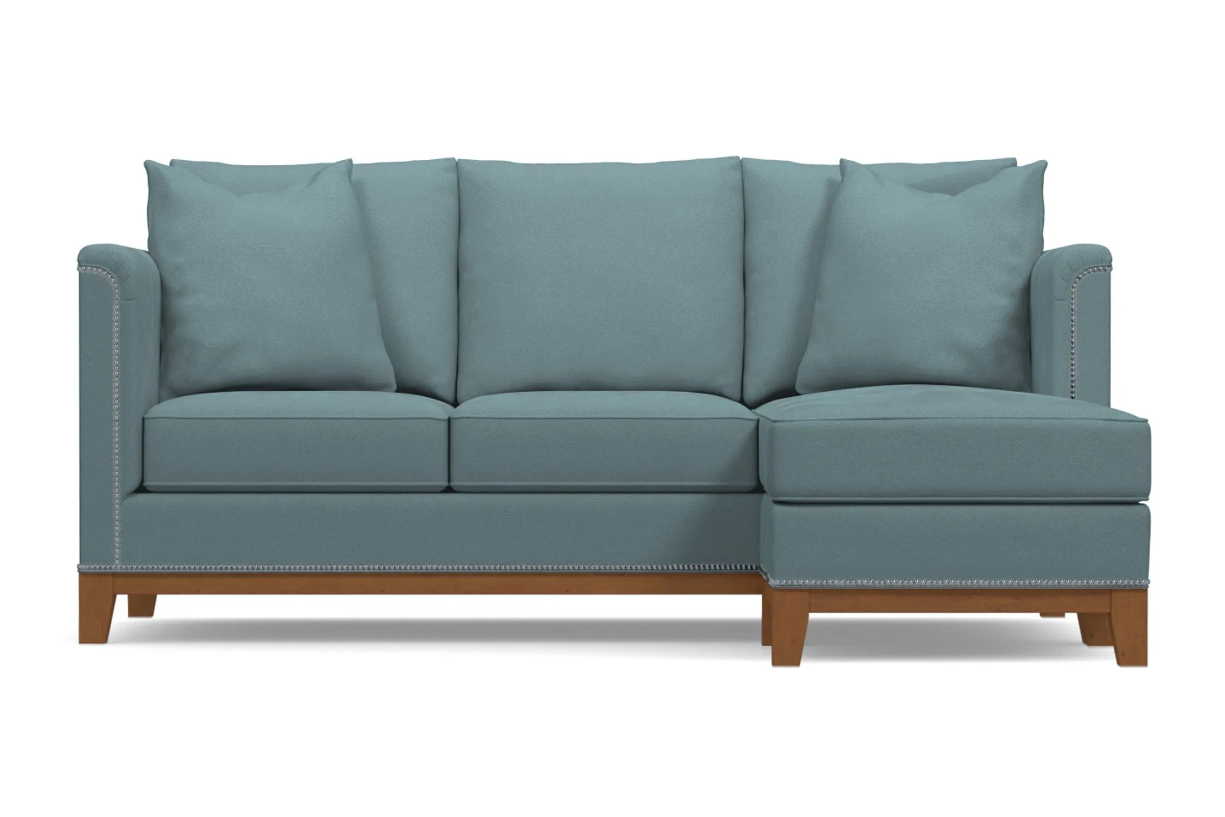 La Brea Reversible Chaise Sleeper Sofa Bed :: Leg Finish: Pecan / Sleeper Option: Memory Foam Mattress