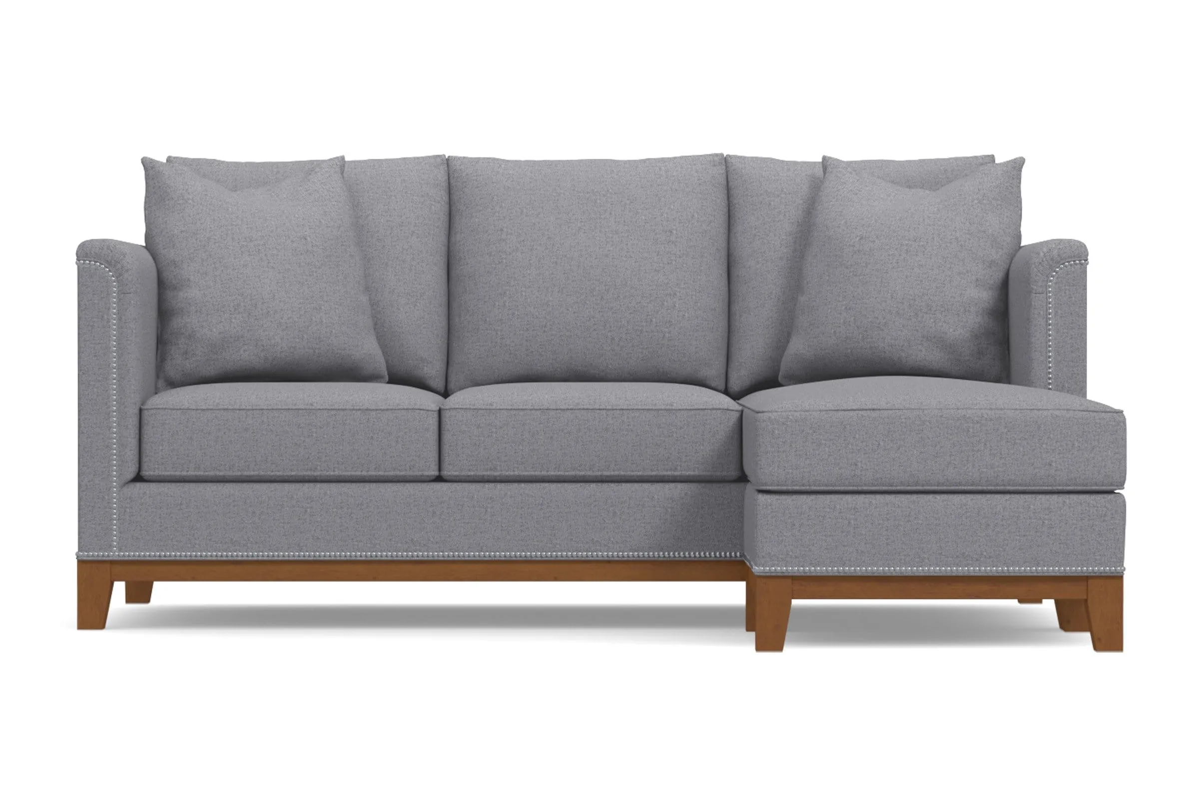 La Brea Reversible Chaise Sleeper Sofa Bed :: Leg Finish: Pecan / Sleeper Option: Memory Foam Mattress