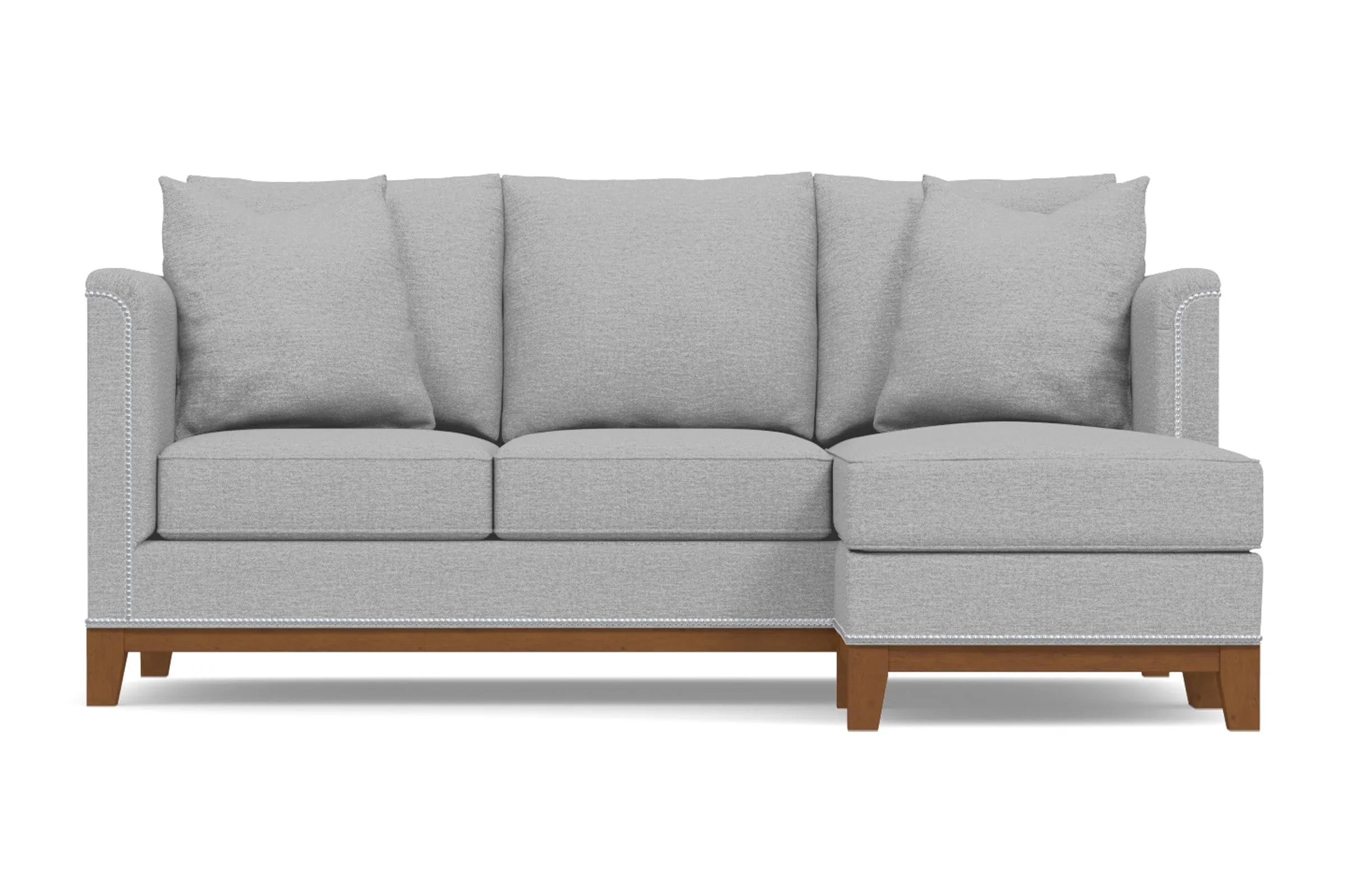 La Brea Reversible Chaise Sleeper Sofa Bed :: Leg Finish: Pecan / Sleeper Option: Memory Foam Mattress