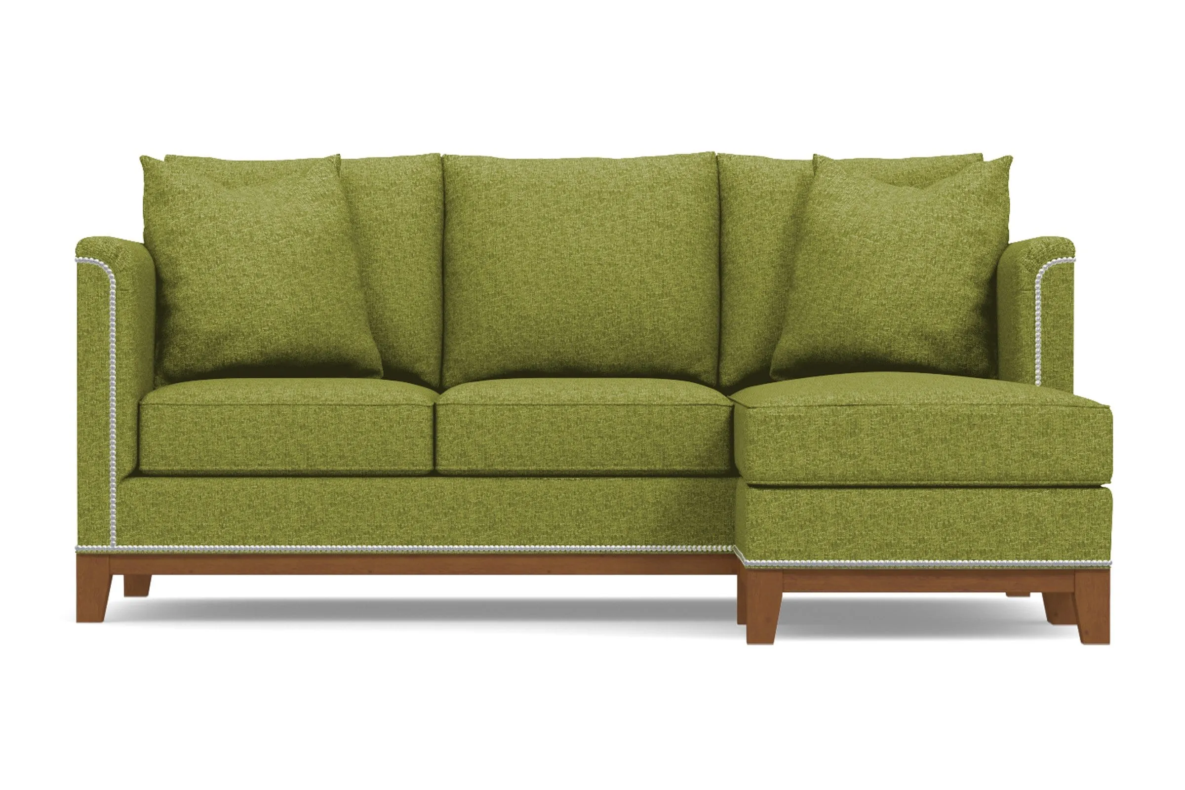 La Brea Reversible Chaise Sleeper Sofa Bed :: Leg Finish: Pecan / Sleeper Option: Memory Foam Mattress