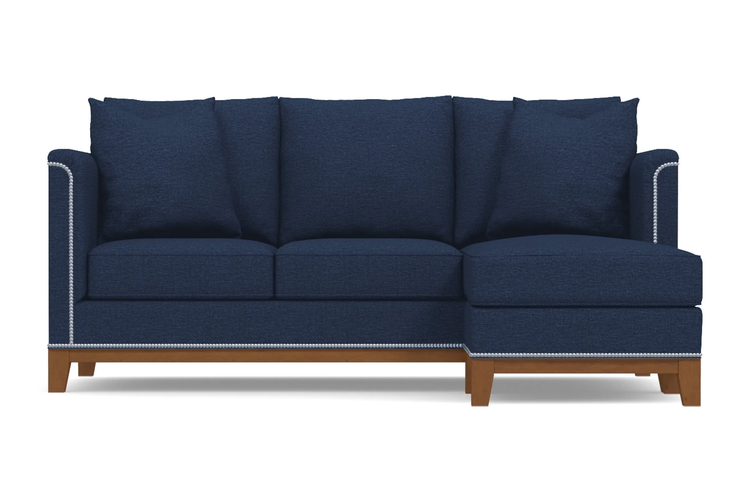 La Brea Reversible Chaise Sleeper Sofa Bed :: Leg Finish: Pecan / Sleeper Option: Memory Foam Mattress