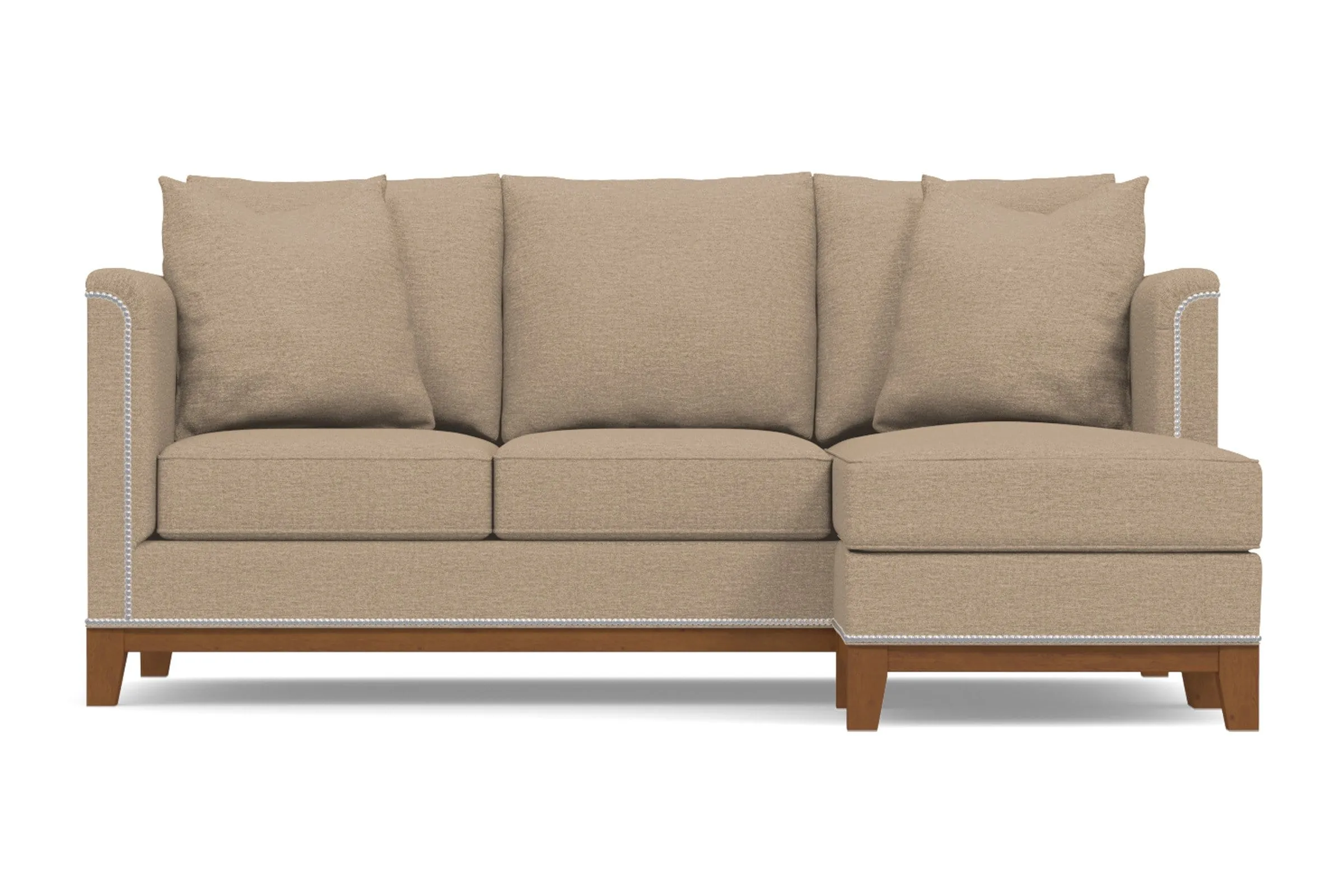 La Brea Reversible Chaise Sleeper Sofa Bed :: Leg Finish: Pecan / Sleeper Option: Memory Foam Mattress