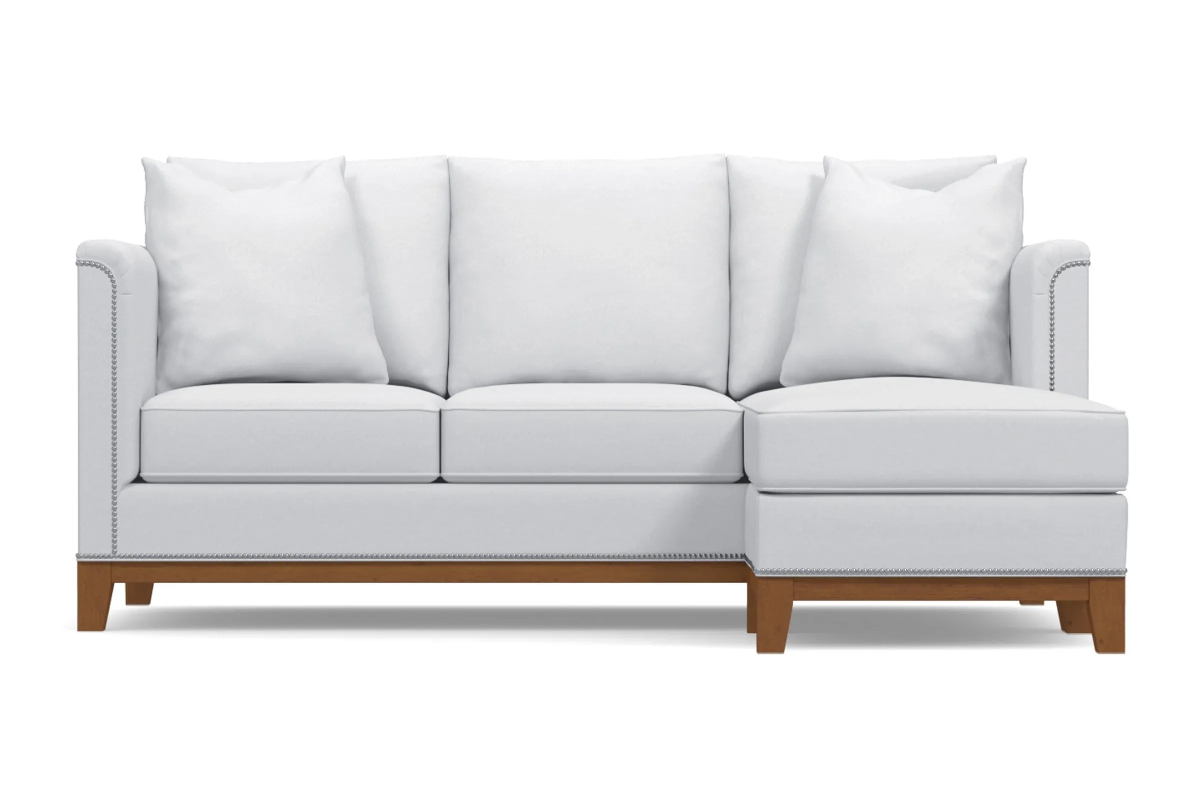 La Brea Reversible Chaise Sleeper Sofa Bed :: Leg Finish: Pecan / Sleeper Option: Memory Foam Mattress