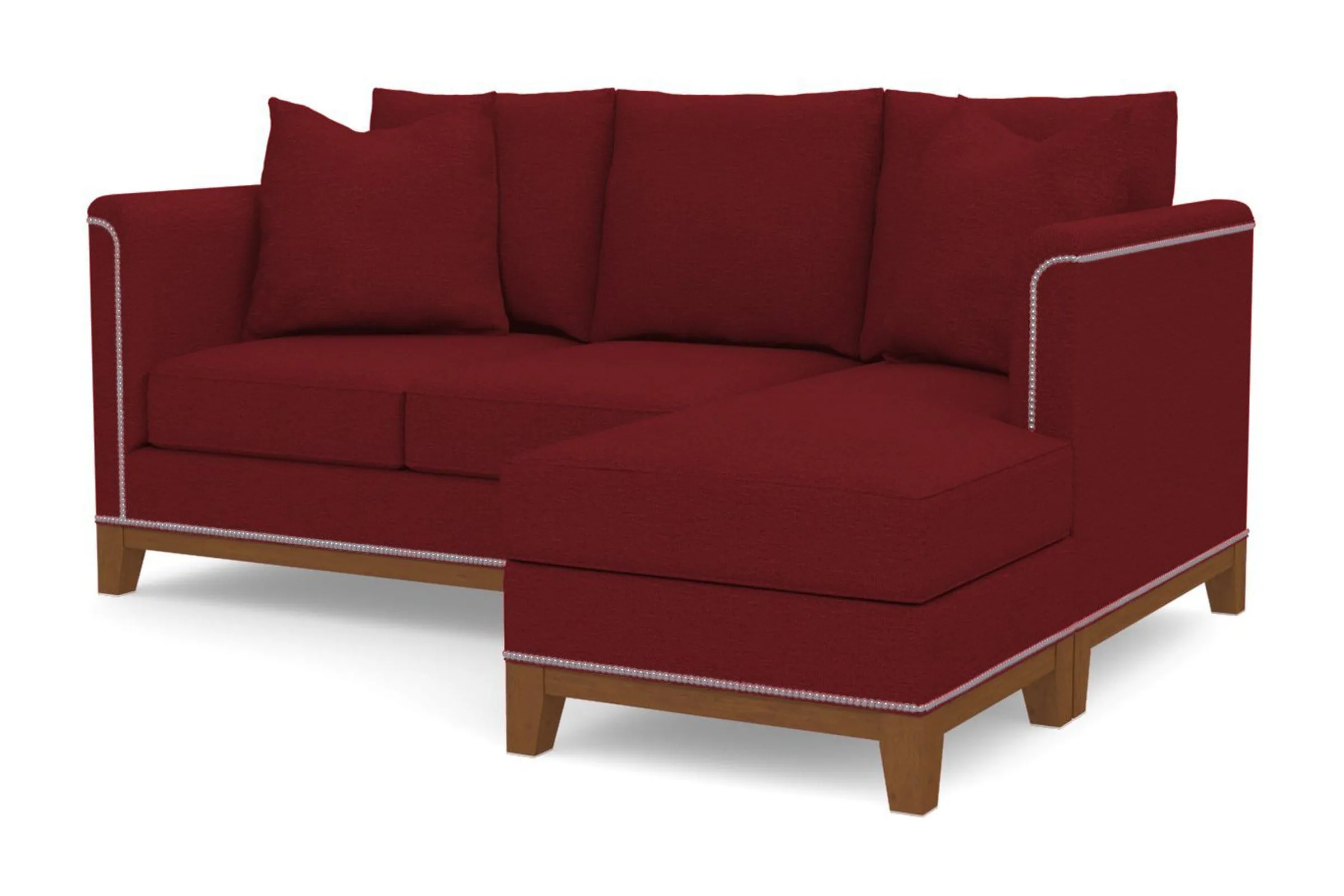 La Brea Reversible Chaise Sleeper Sofa Bed :: Leg Finish: Pecan / Sleeper Option: Memory Foam Mattress