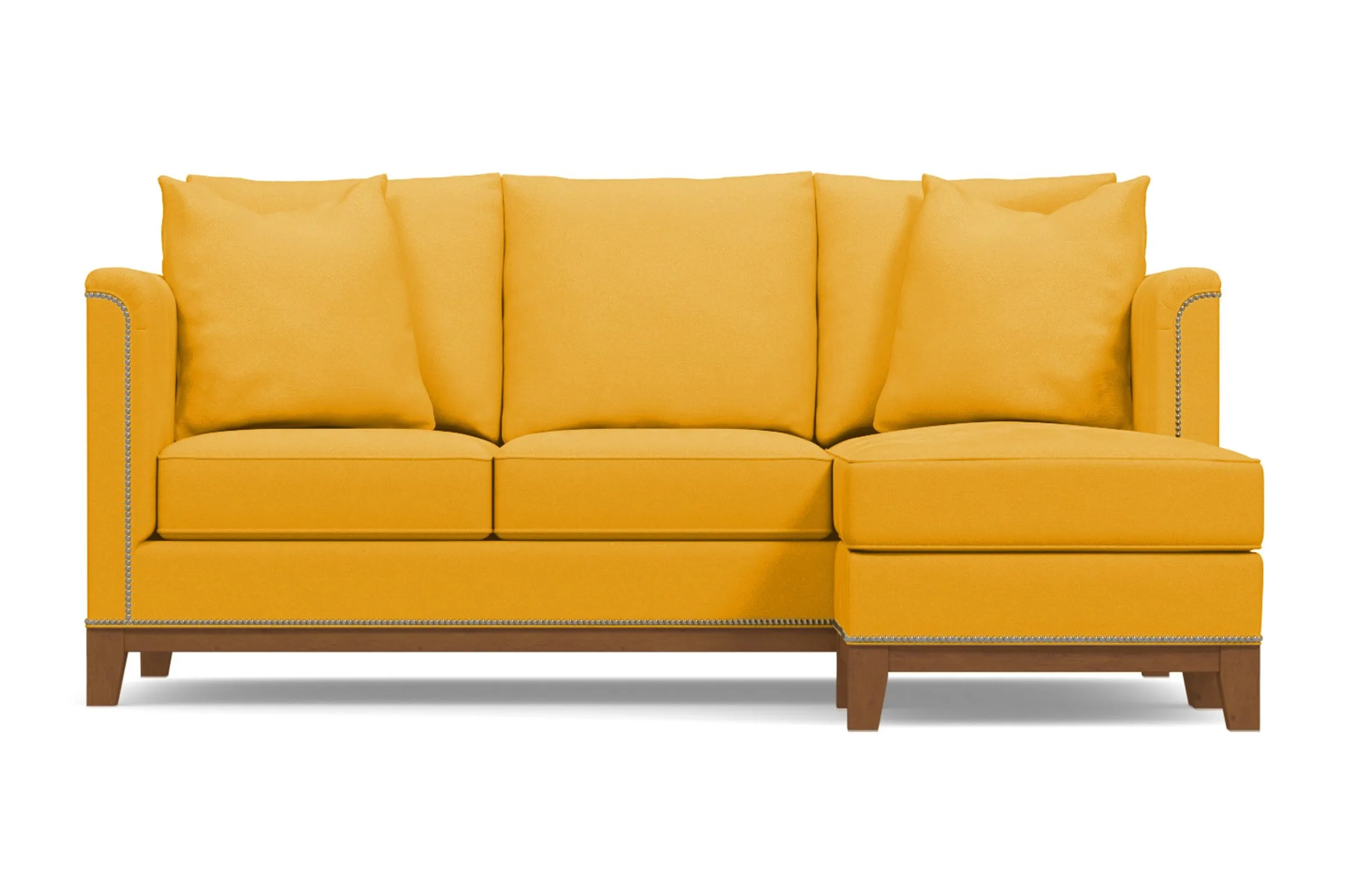 La Brea Reversible Chaise Sleeper Sofa Bed :: Leg Finish: Pecan / Sleeper Option: Memory Foam Mattress