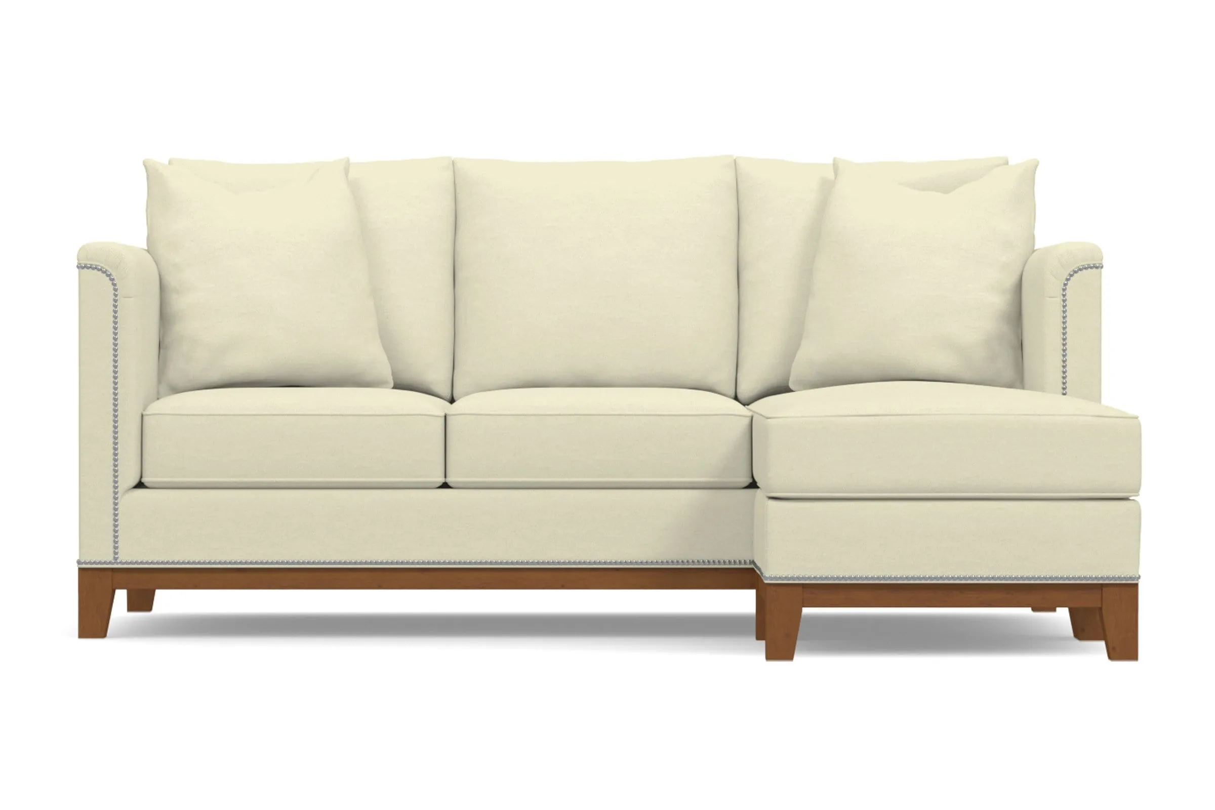 La Brea Reversible Chaise Sleeper Sofa Bed :: Leg Finish: Pecan / Sleeper Option: Memory Foam Mattress