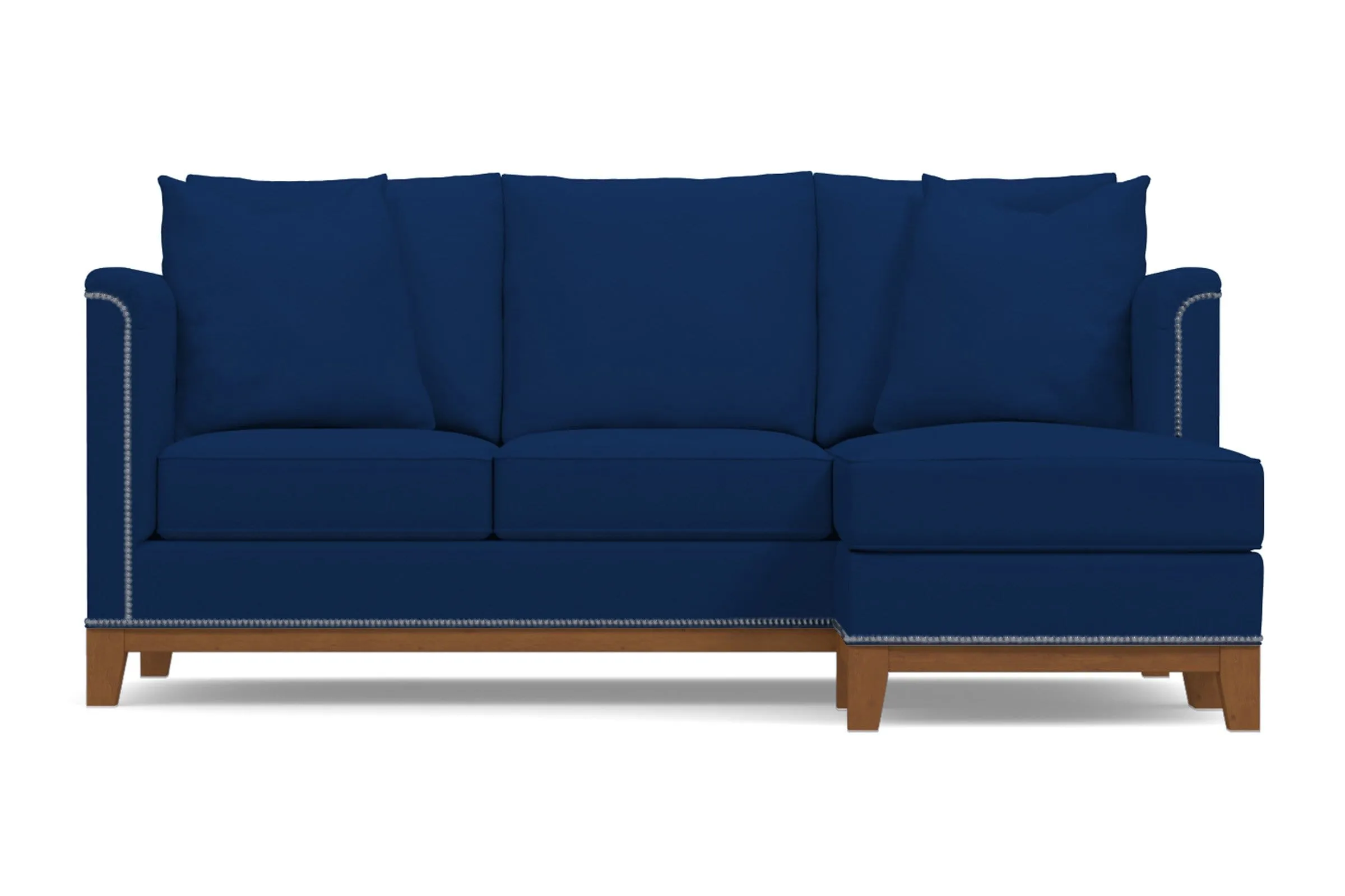 La Brea Reversible Chaise Sleeper Sofa Bed :: Leg Finish: Pecan / Sleeper Option: Memory Foam Mattress