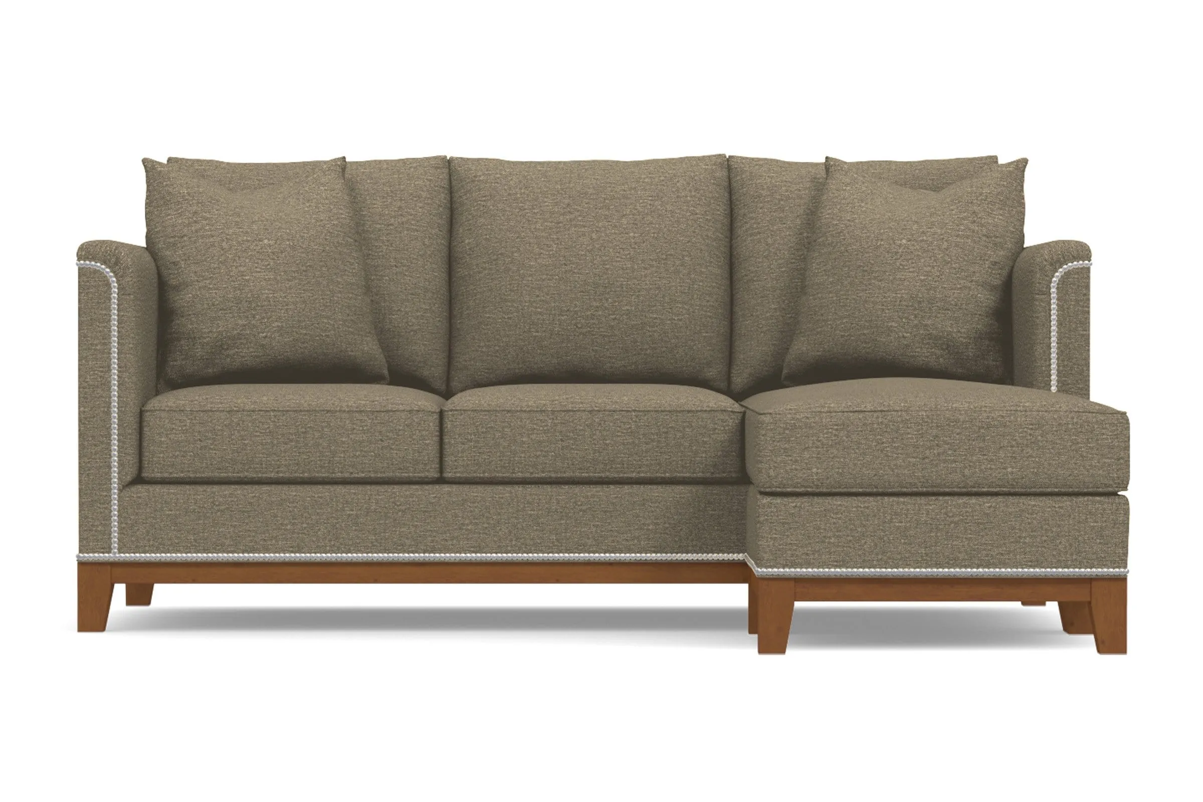 La Brea Reversible Chaise Sleeper Sofa Bed :: Leg Finish: Pecan / Sleeper Option: Memory Foam Mattress