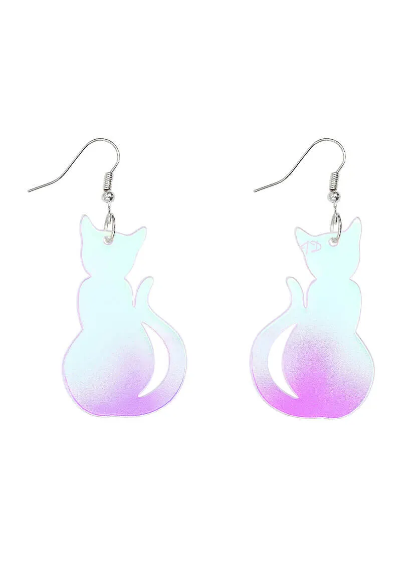 Large Cat Charm Earrings