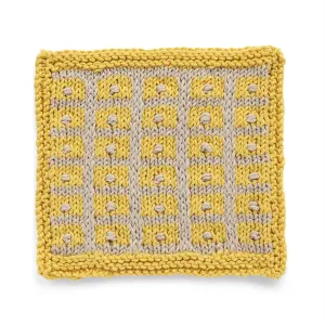 Lily Sugar'n Cream Knit Gridded Texture Dishcloth