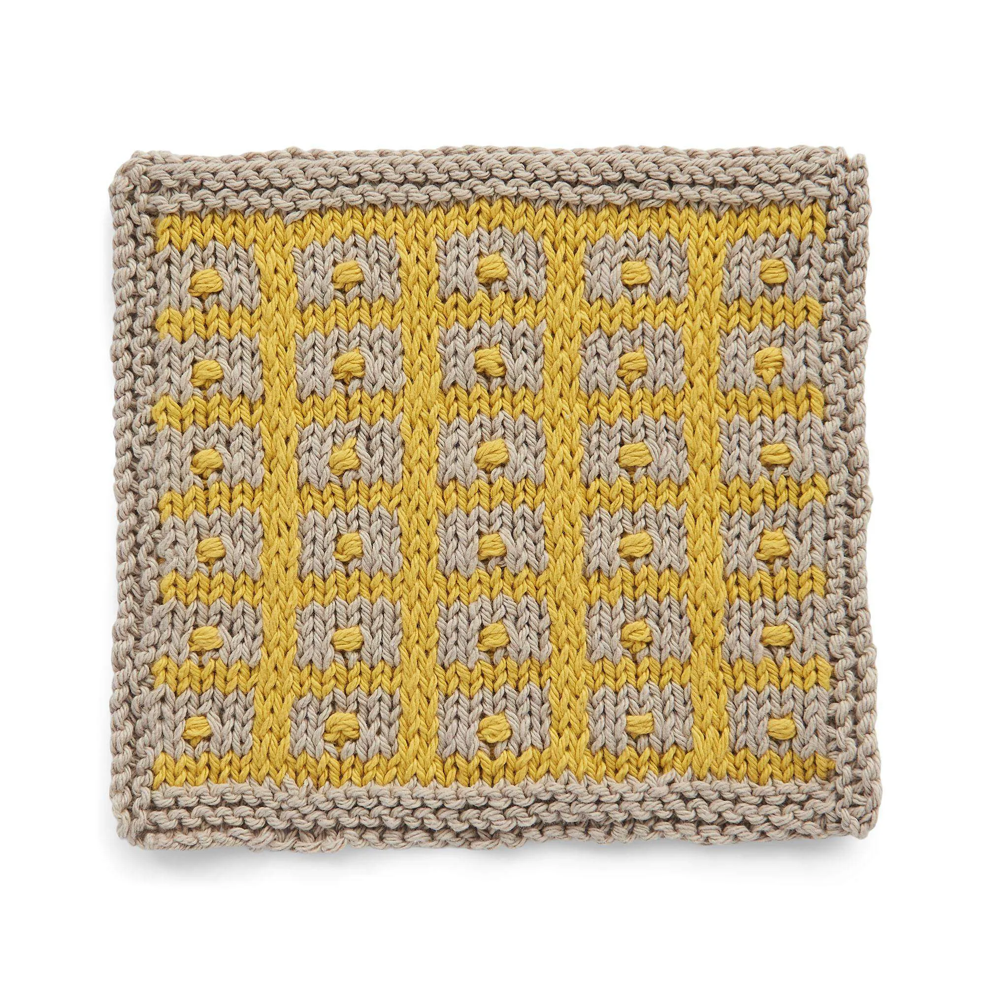 Lily Sugar'n Cream Knit Gridded Texture Dishcloth