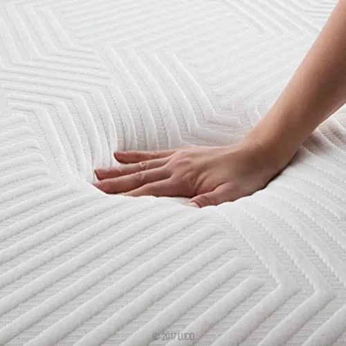 Lucid 12 Inch Latex Hybrid Mattress – Gel Memory Foam – Responsive Latex – Steel Coils - Medium Feel – Latex Foam Mattress