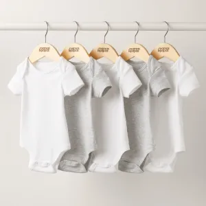 Mamas and Papas Grey Short Sleeve Bodysuits - 5pack