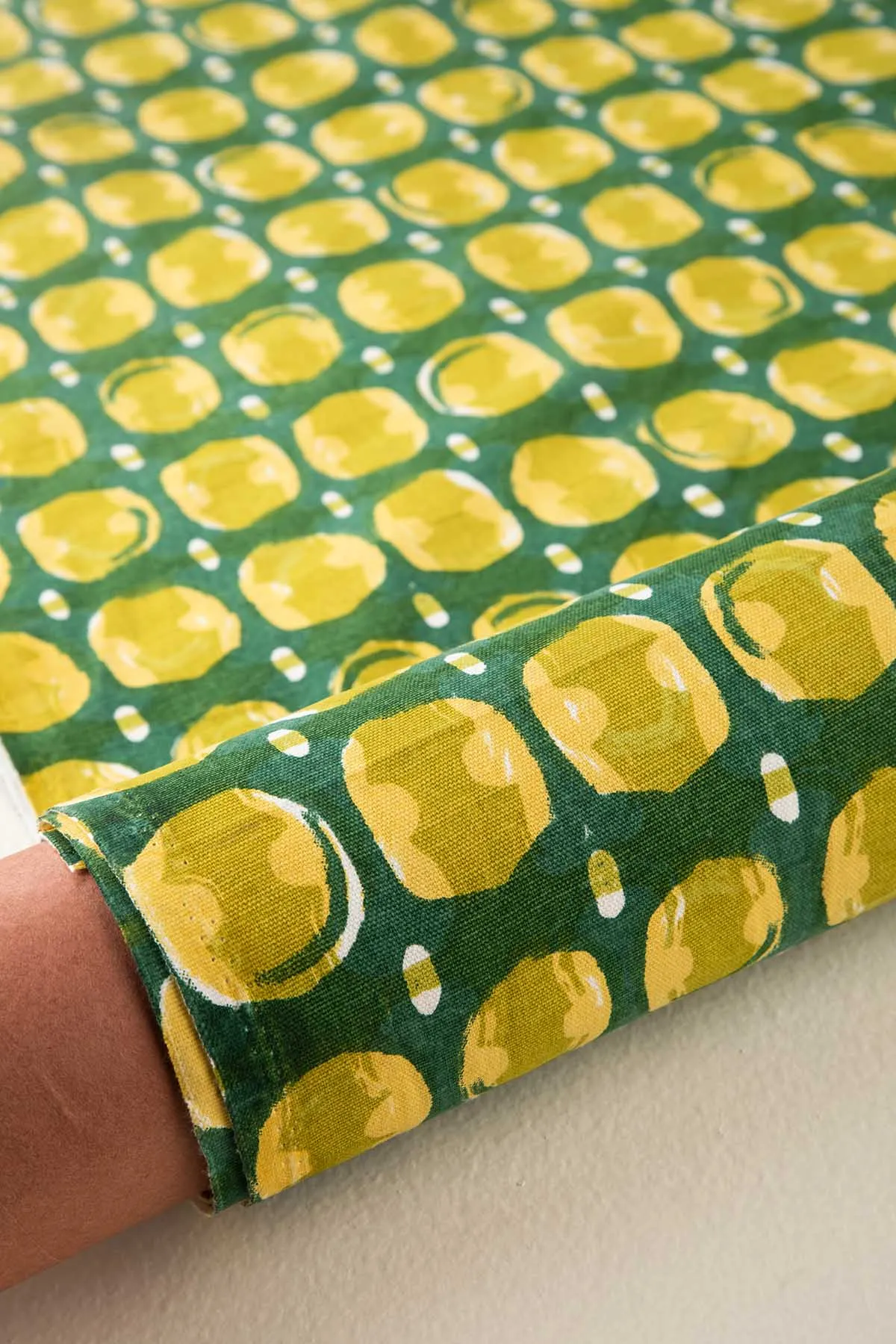 Marica Printed Upholstery Fabric (Green Pepper)