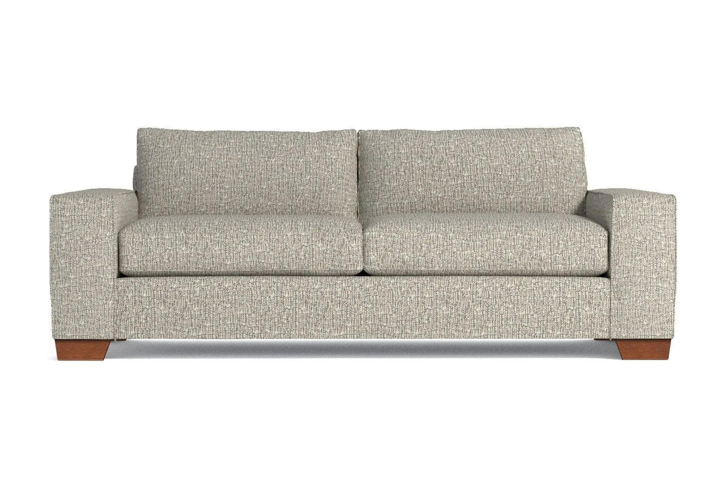 Melrose Queen Size Sleeper Sofa Bed :: Leg Finish: Pecan / Sleeper Option: Deluxe Innerspring Mattress