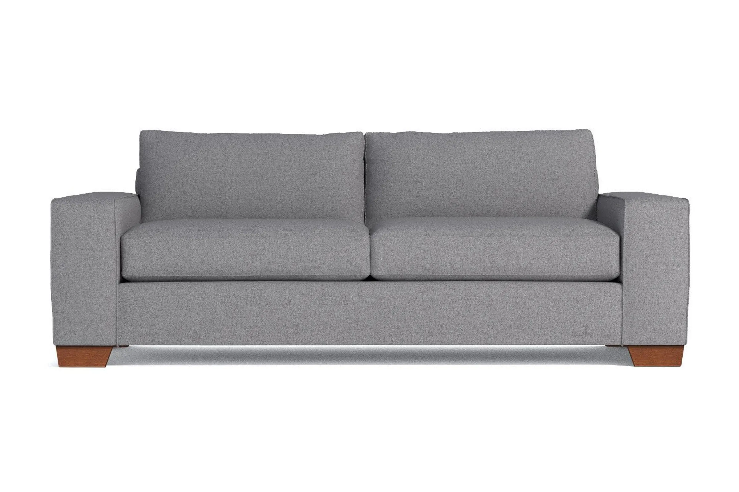 Melrose Queen Size Sleeper Sofa Bed :: Leg Finish: Pecan / Sleeper Option: Deluxe Innerspring Mattress