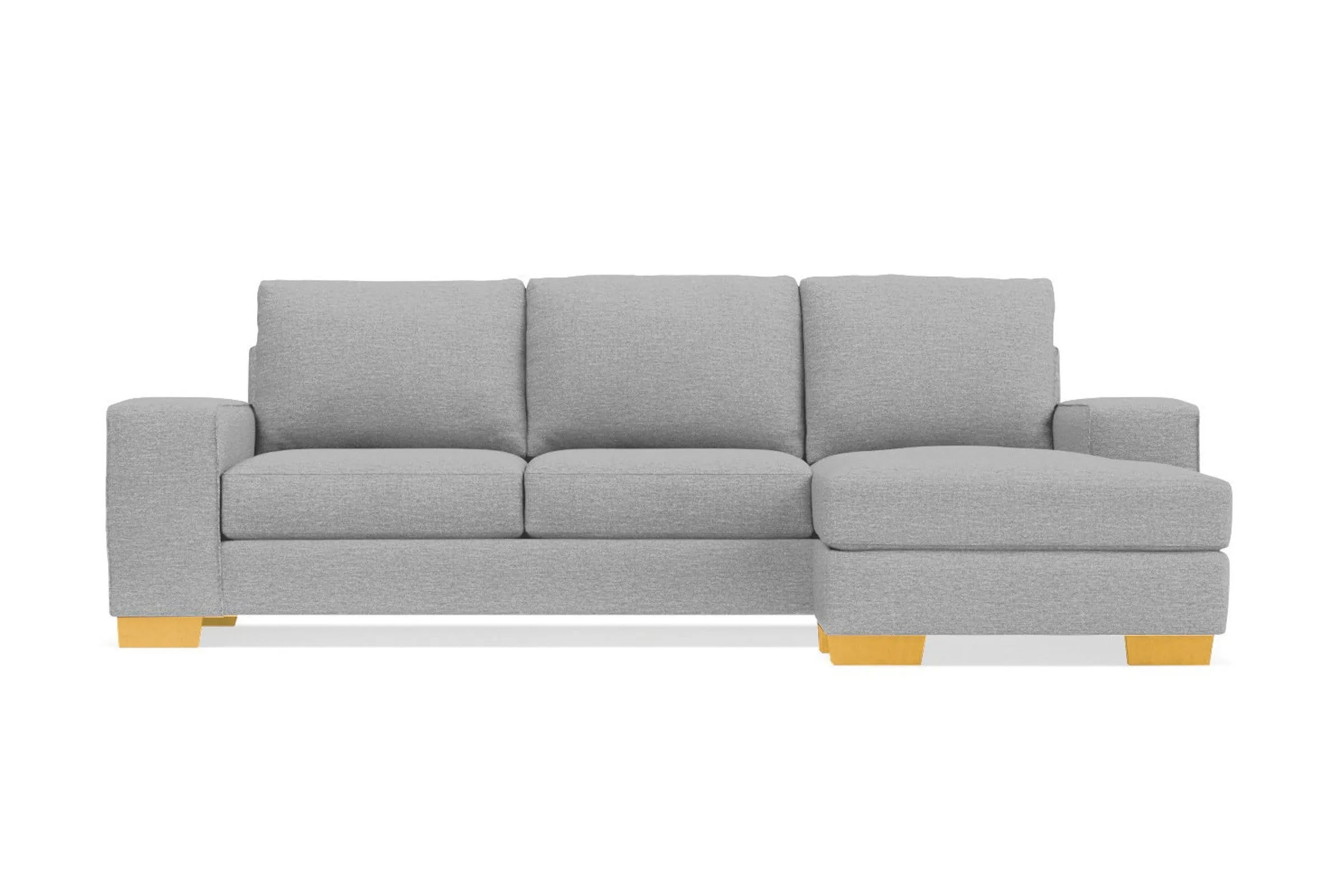 Melrose Reversible Chaise Sleeper Sofa Bed :: Leg Finish: Natural / Sleeper Option: Memory Foam Mattress