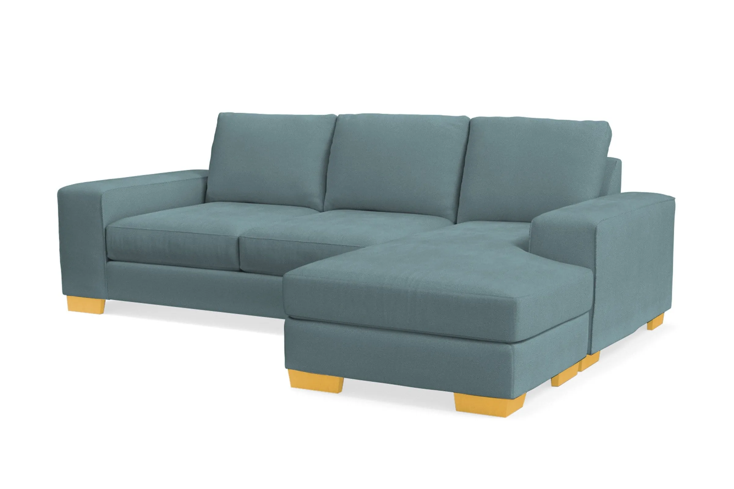 Melrose Reversible Chaise Sleeper Sofa Bed :: Leg Finish: Natural / Sleeper Option: Memory Foam Mattress