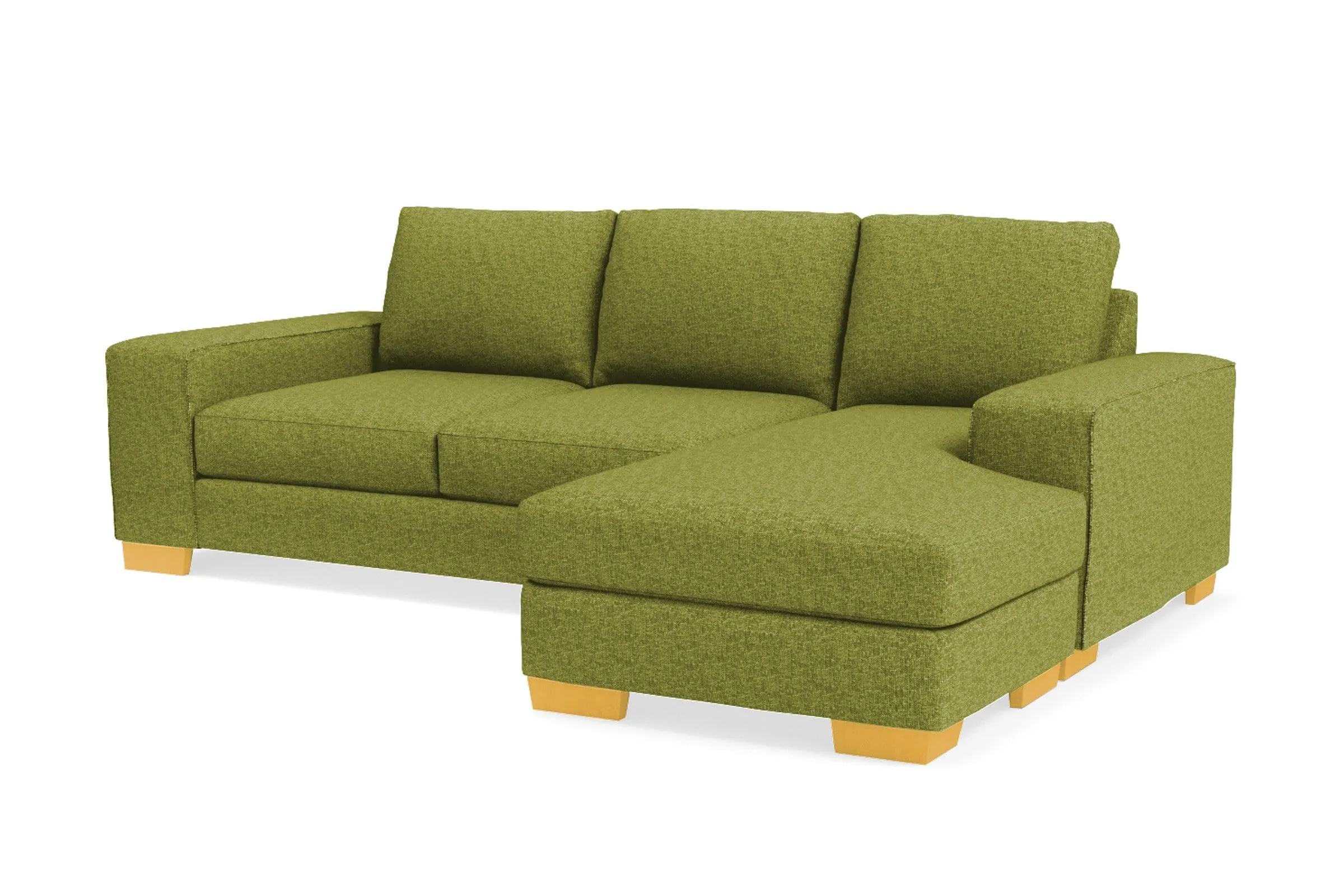 Melrose Reversible Chaise Sleeper Sofa Bed :: Leg Finish: Natural / Sleeper Option: Memory Foam Mattress