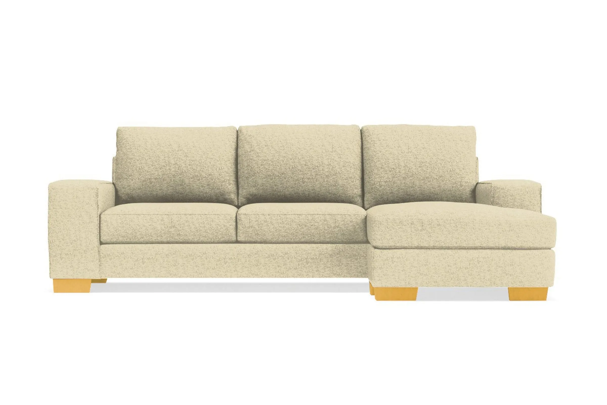 Melrose Reversible Chaise Sleeper Sofa Bed :: Leg Finish: Natural / Sleeper Option: Memory Foam Mattress