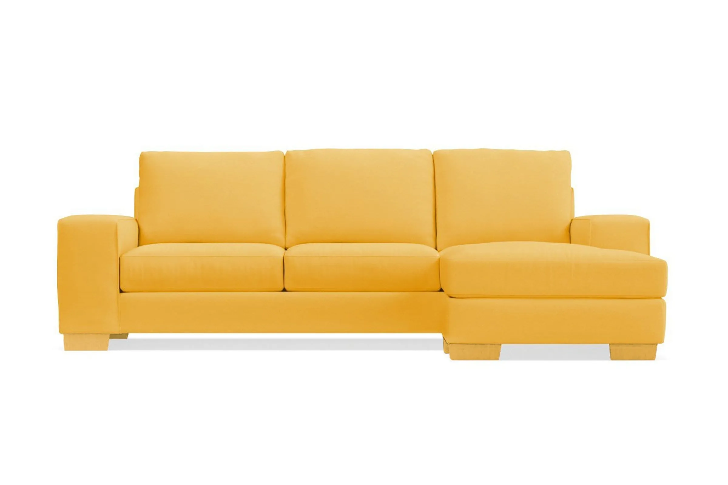 Melrose Reversible Chaise Sleeper Sofa Bed :: Leg Finish: Natural / Sleeper Option: Memory Foam Mattress