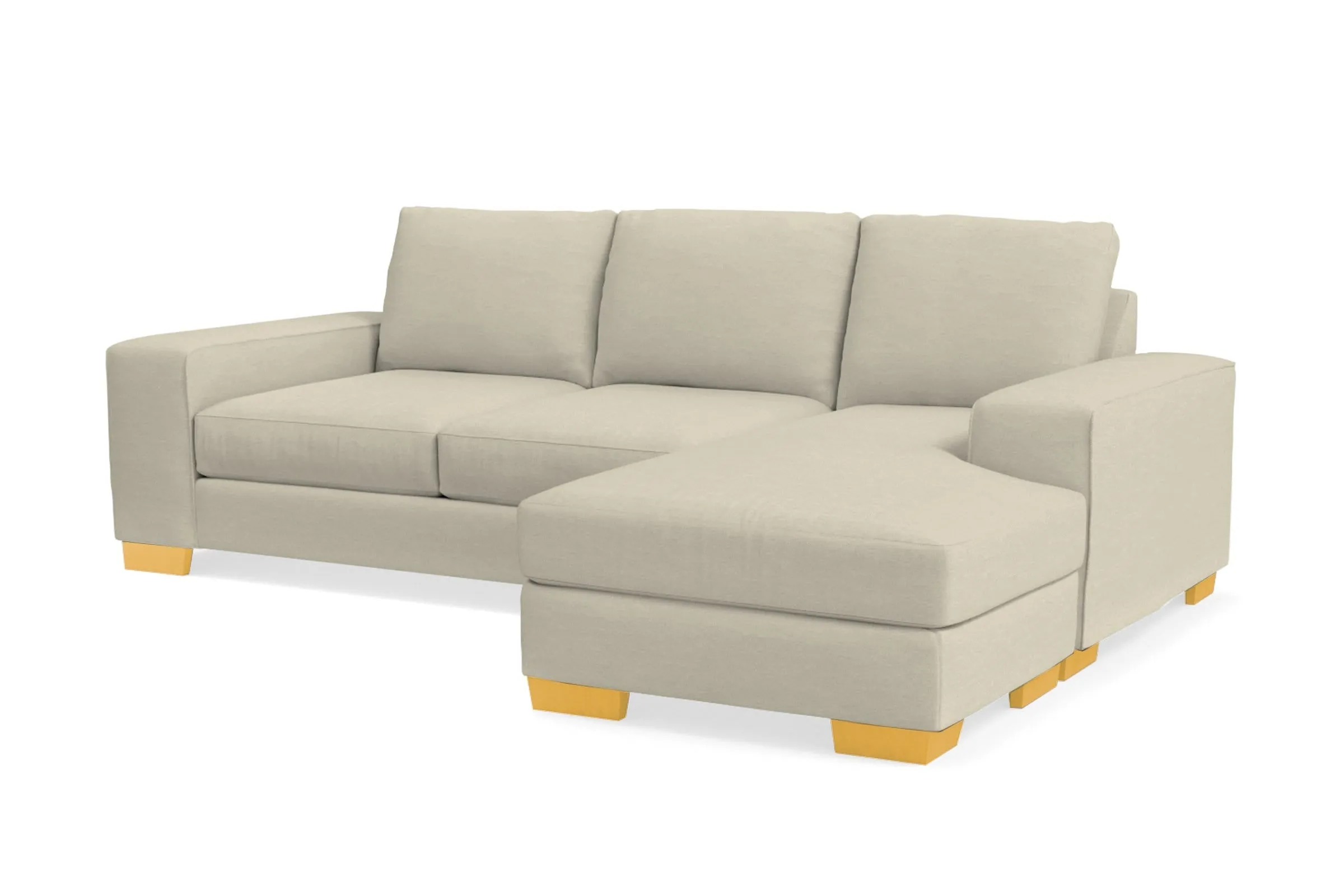 Melrose Reversible Chaise Sleeper Sofa Bed :: Leg Finish: Natural / Sleeper Option: Memory Foam Mattress