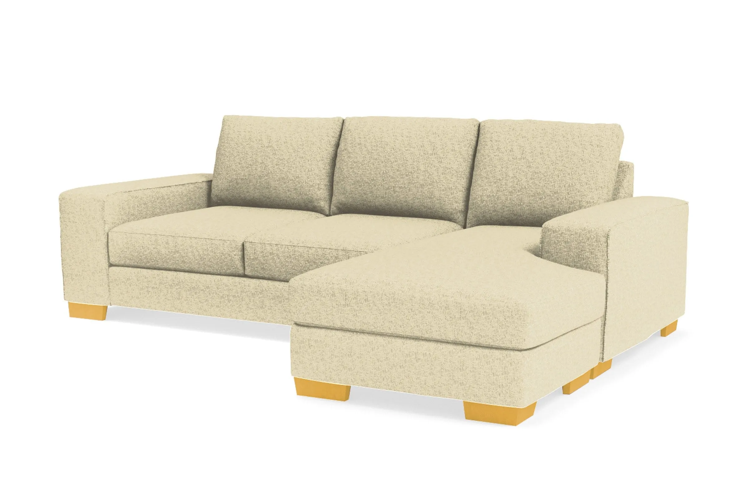 Melrose Reversible Chaise Sleeper Sofa Bed :: Leg Finish: Natural / Sleeper Option: Memory Foam Mattress