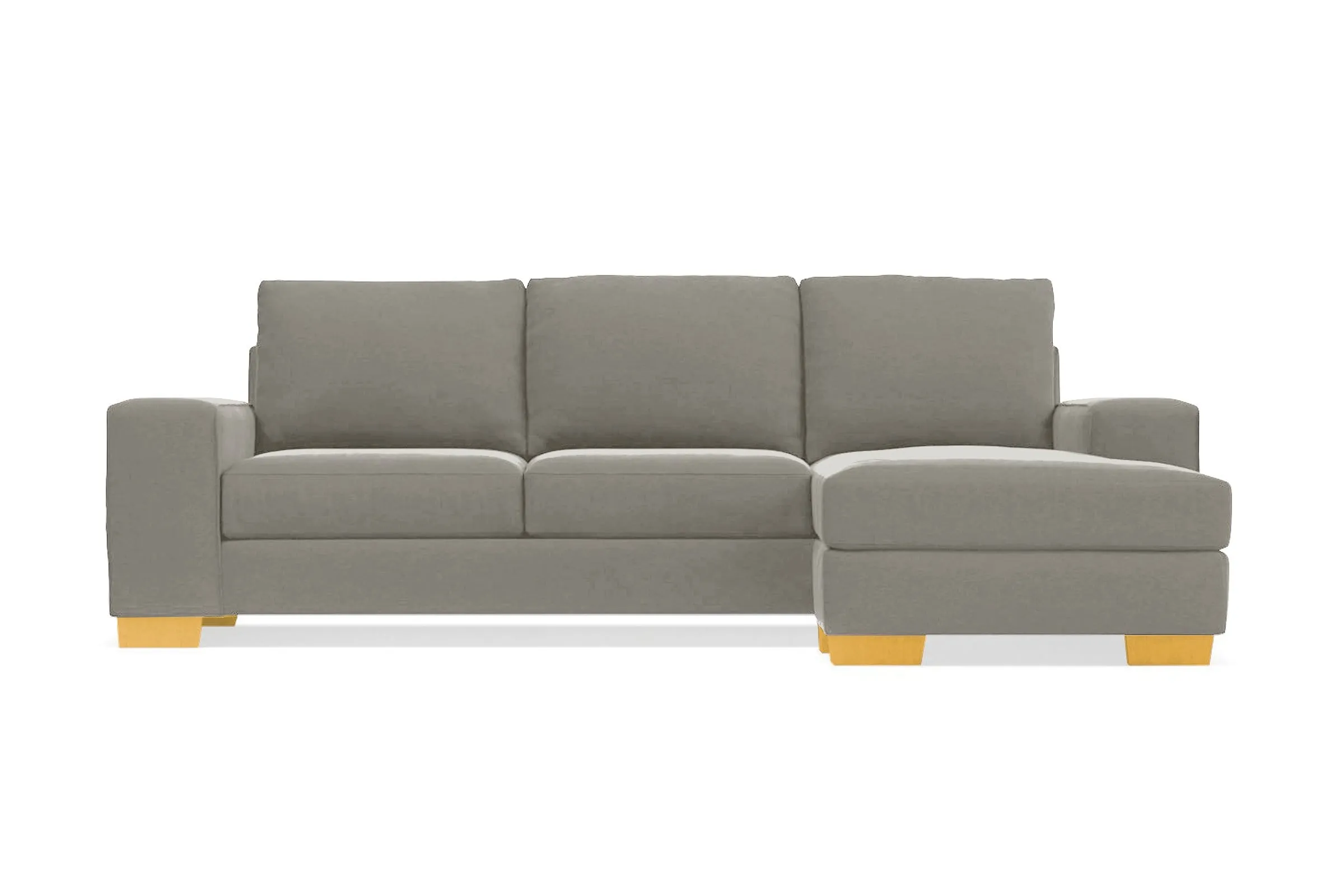 Melrose Reversible Chaise Sleeper Sofa Bed :: Leg Finish: Natural / Sleeper Option: Memory Foam Mattress