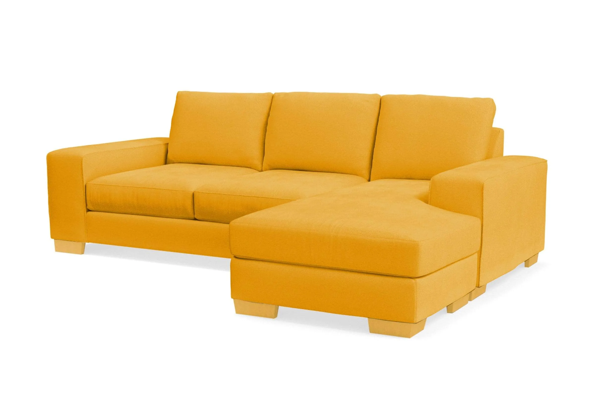 Melrose Reversible Chaise Sleeper Sofa Bed :: Leg Finish: Natural / Sleeper Option: Memory Foam Mattress