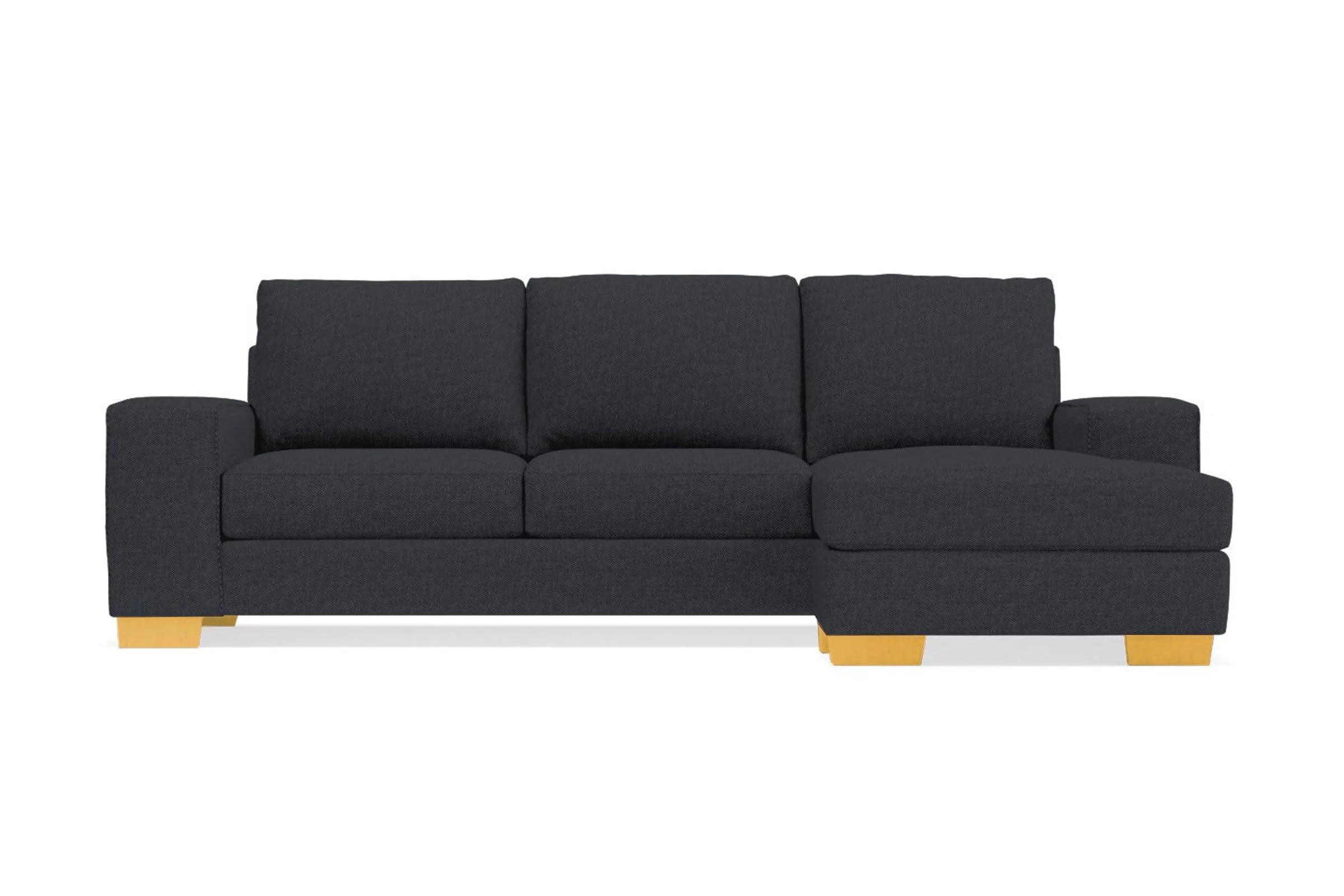 Melrose Reversible Chaise Sleeper Sofa Bed :: Leg Finish: Natural / Sleeper Option: Memory Foam Mattress